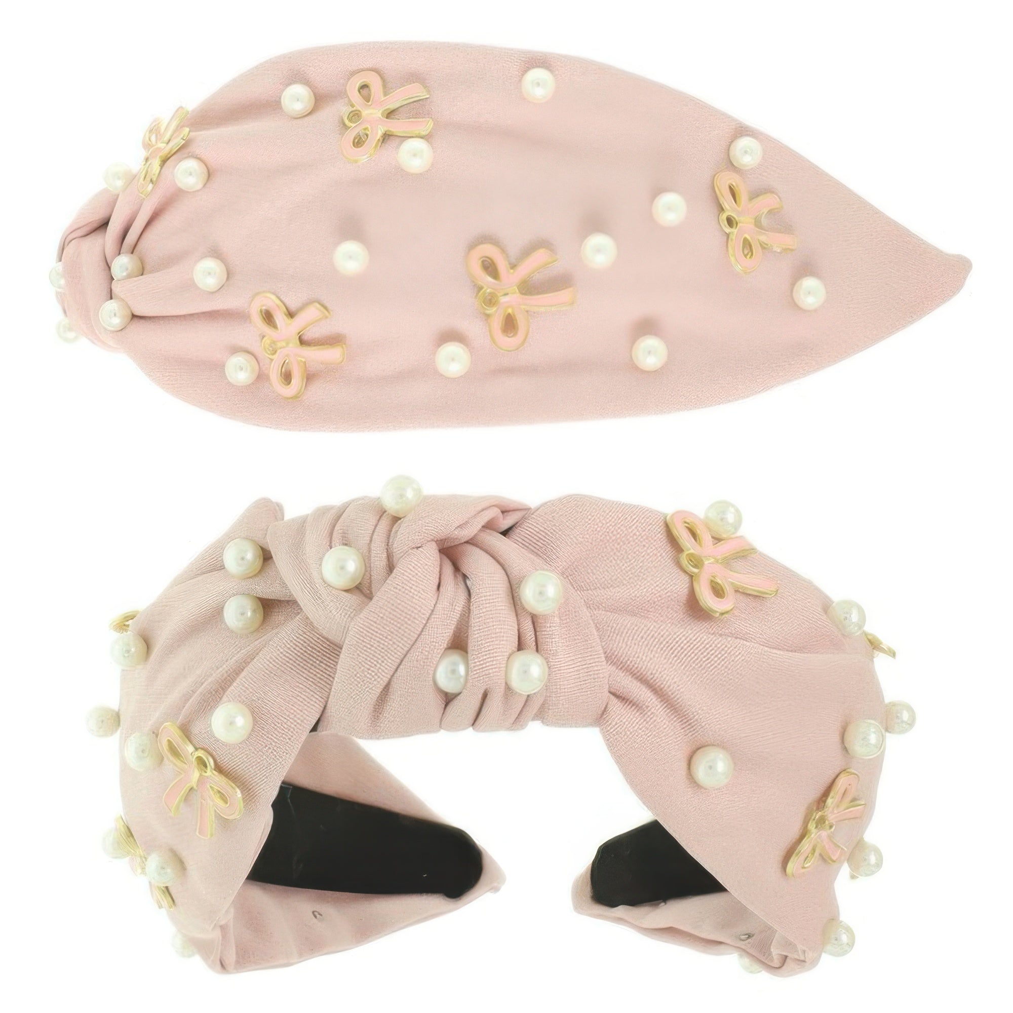 Long Tail Bow Theme Jeweled Headband - DressAffection