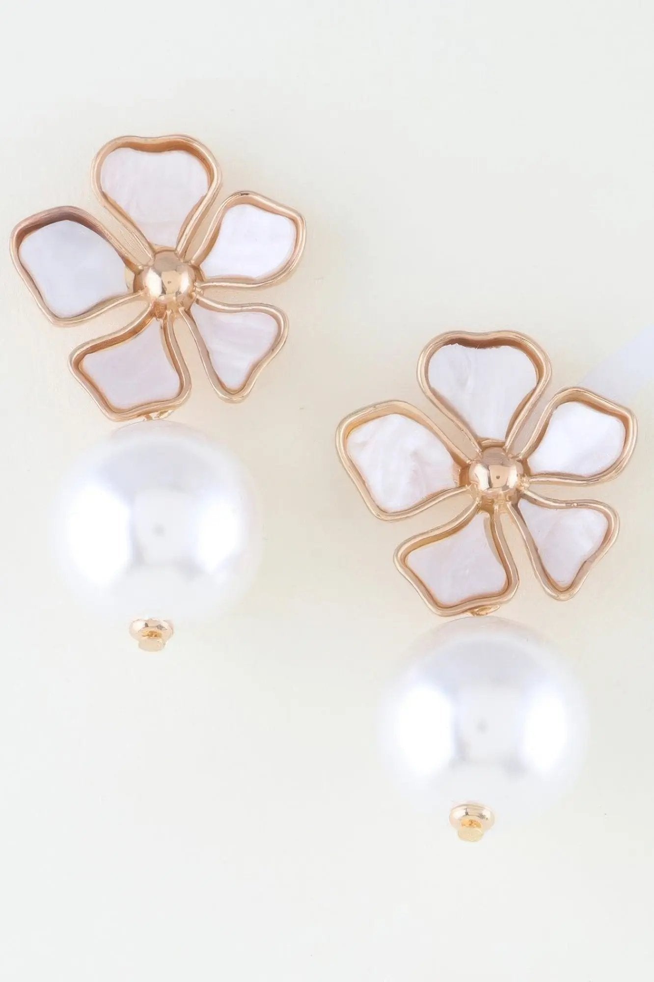 Marble Flower Stone Drop Earrings - DressAffection