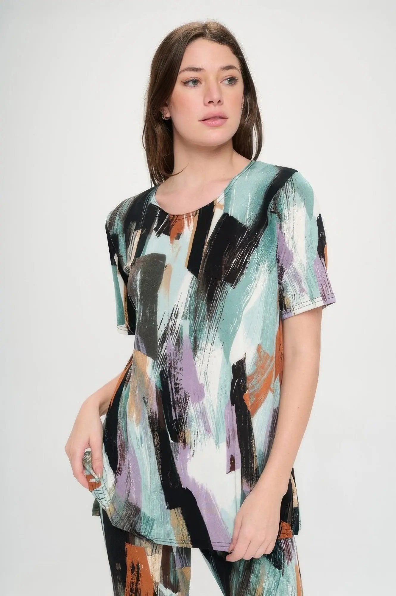 Matching Capri Pant Set In Plus Size - DressAffection