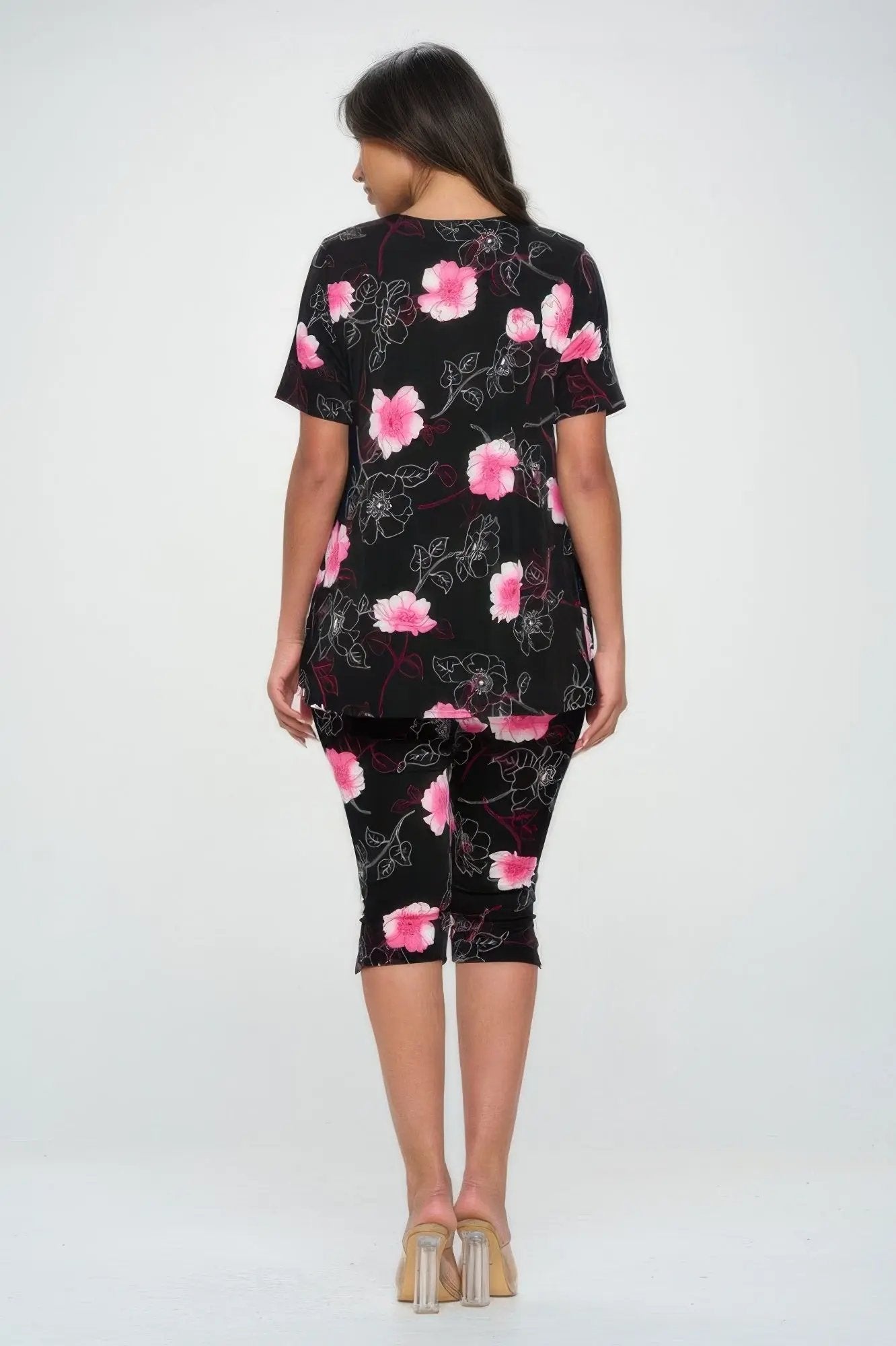 Matching Capri Pant Set In Plus Size - DressAffection