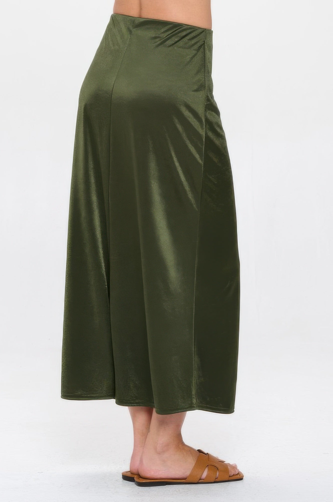 Memory Satin Washer Skirt - DressAffection