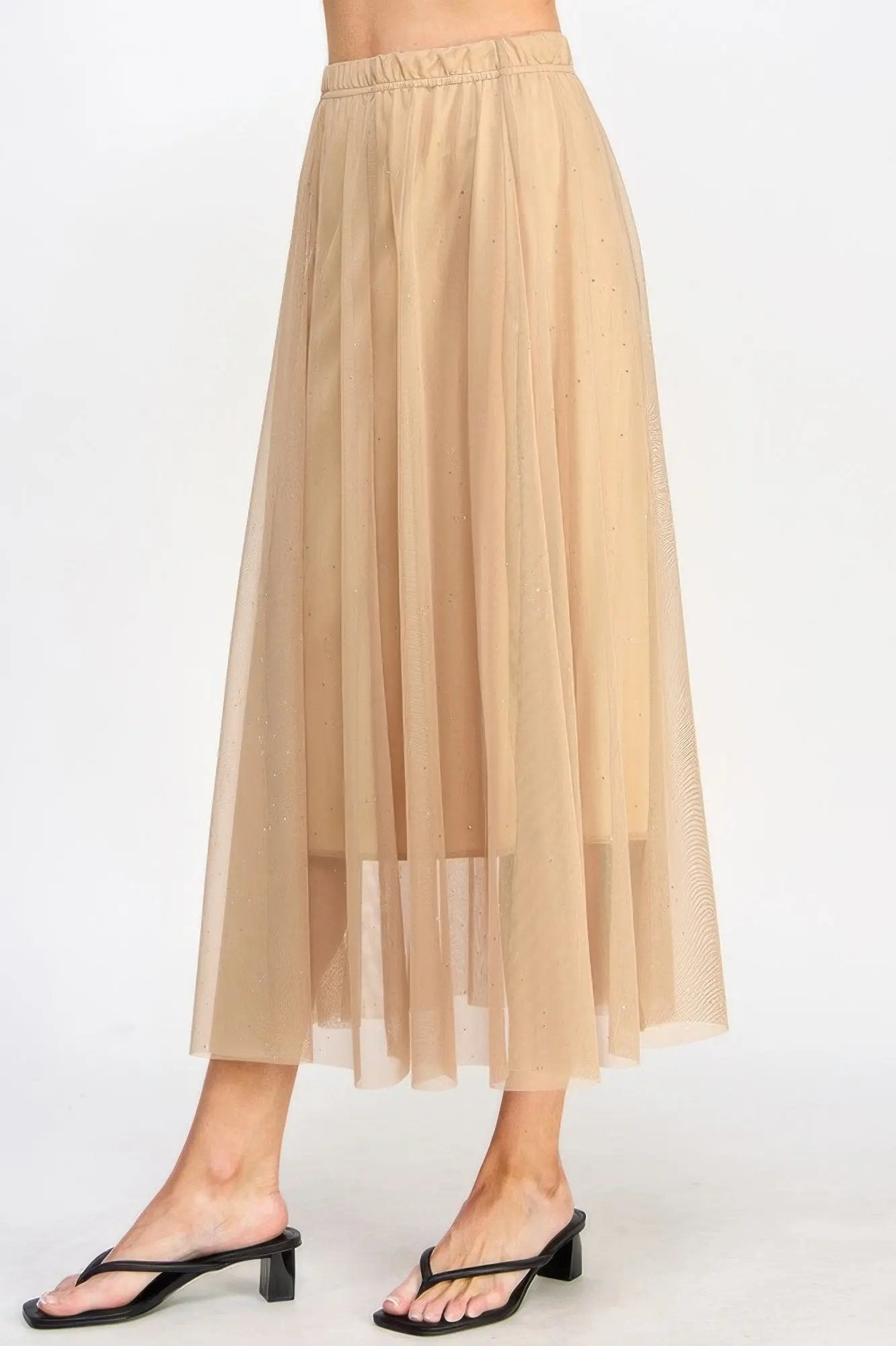 Mesh Glitter Skirt - DressAffection