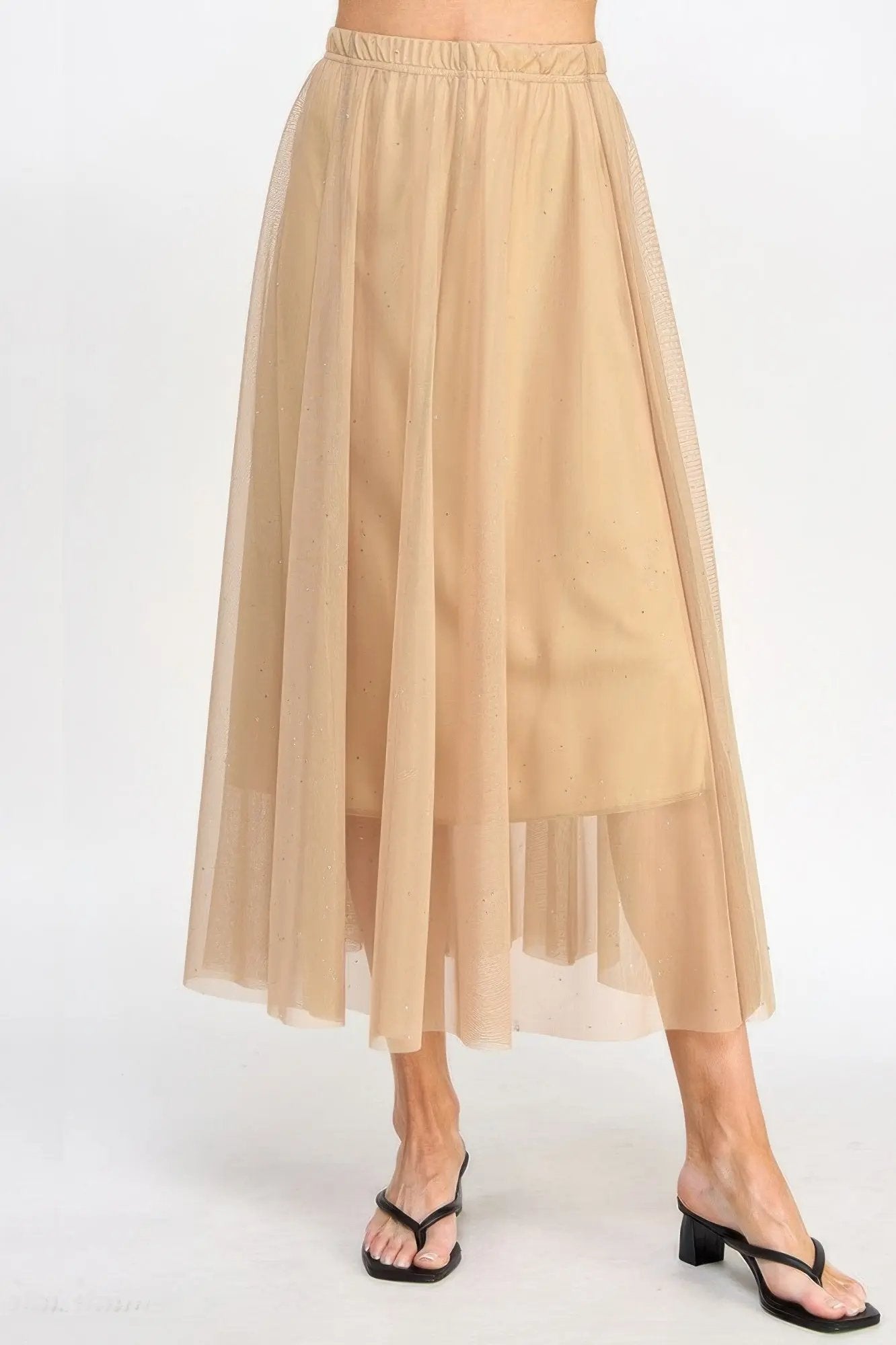 Mesh Glitter Skirt - DressAffection