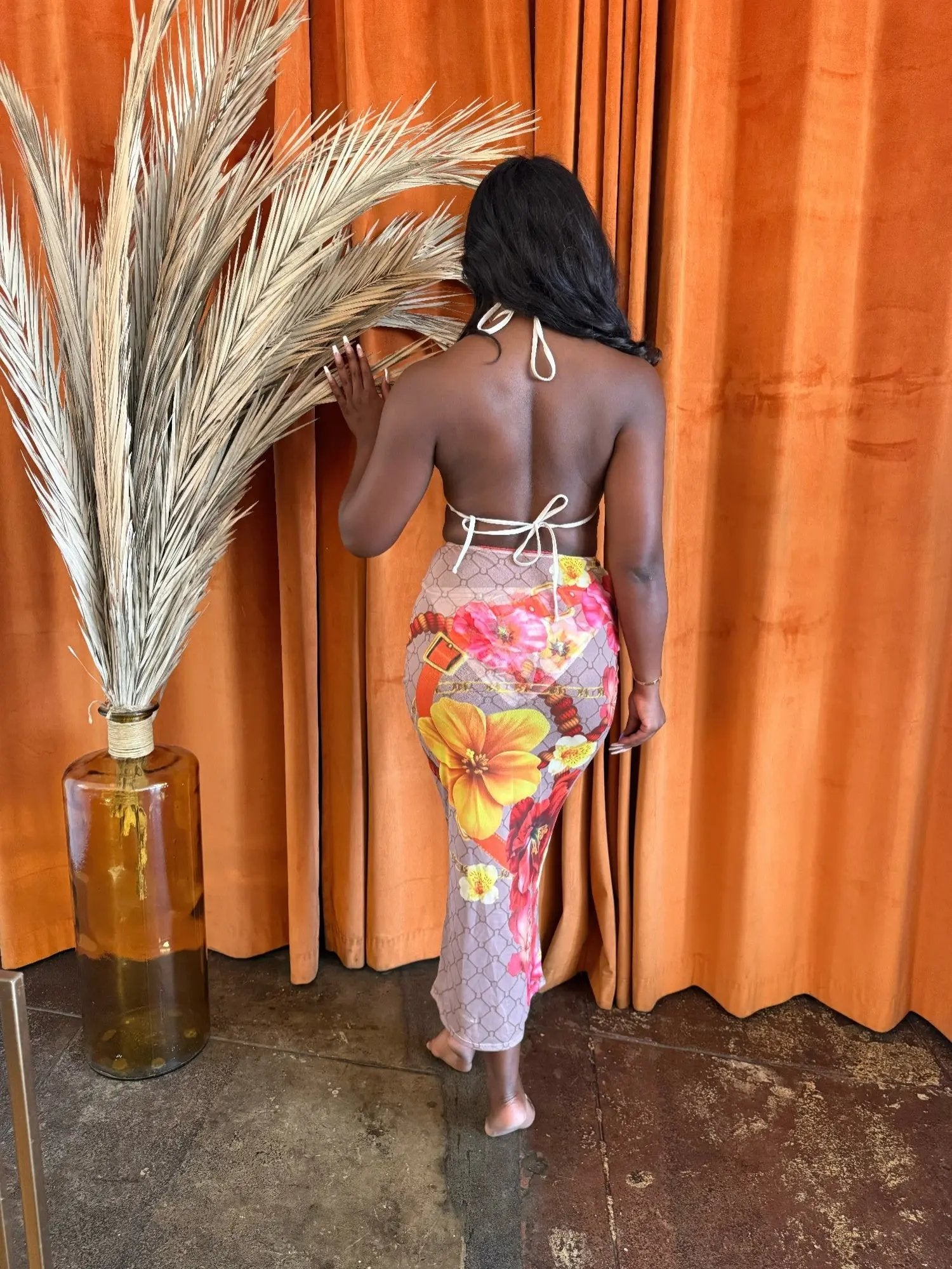 Mesh Midi Cover-up Skirt - DressAffection