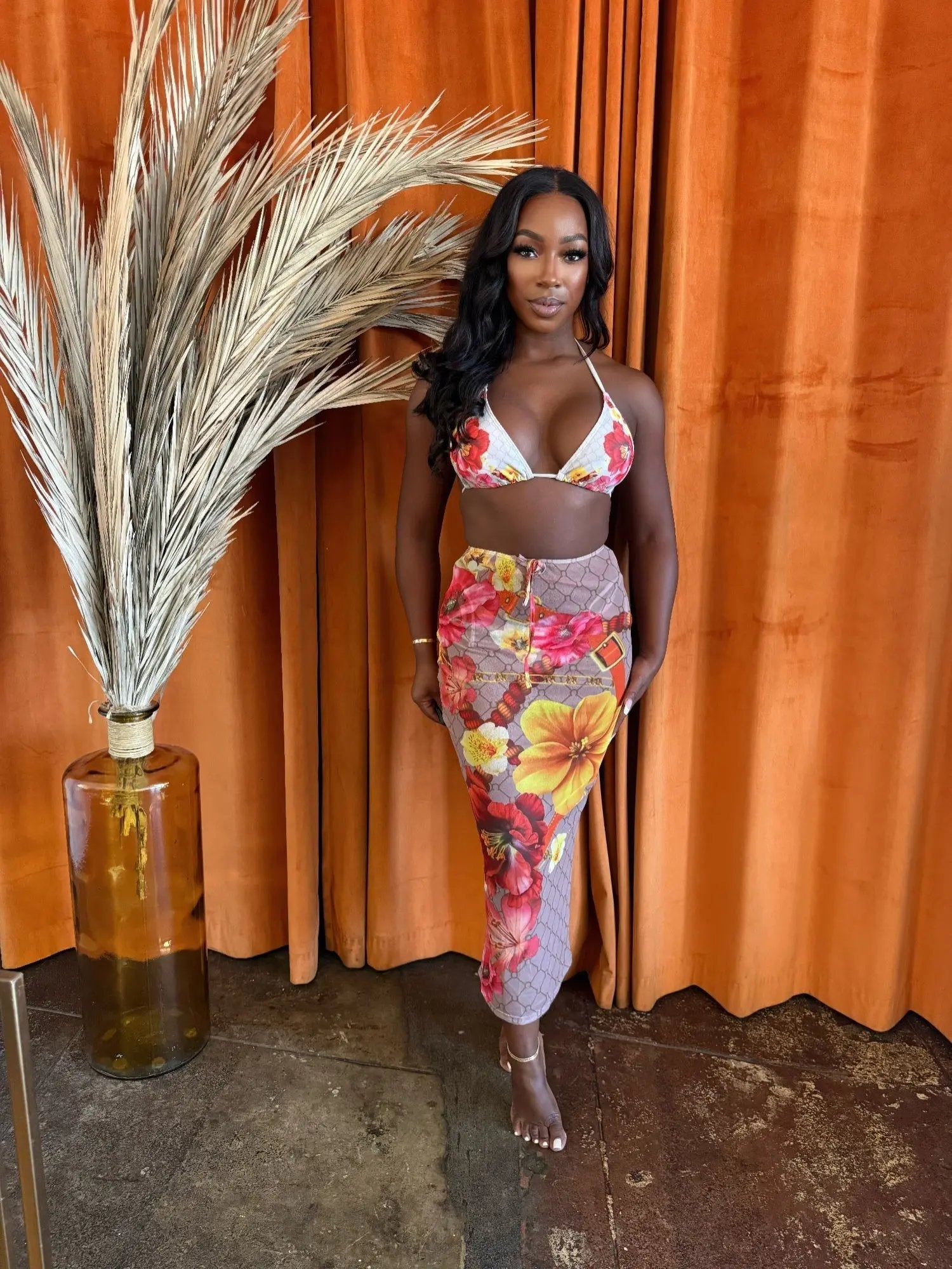 Mesh Midi Cover-up Skirt - DressAffection