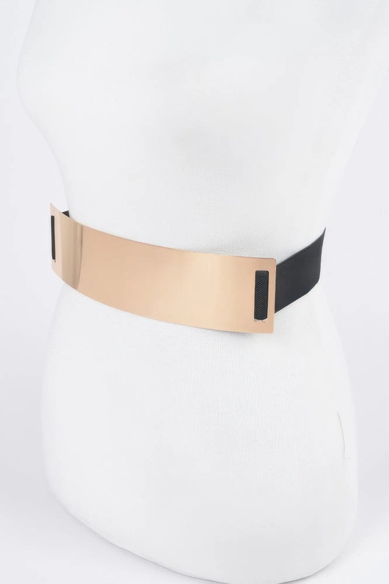 Metal Plate Plus Size Elastic Belt - DressAffection
