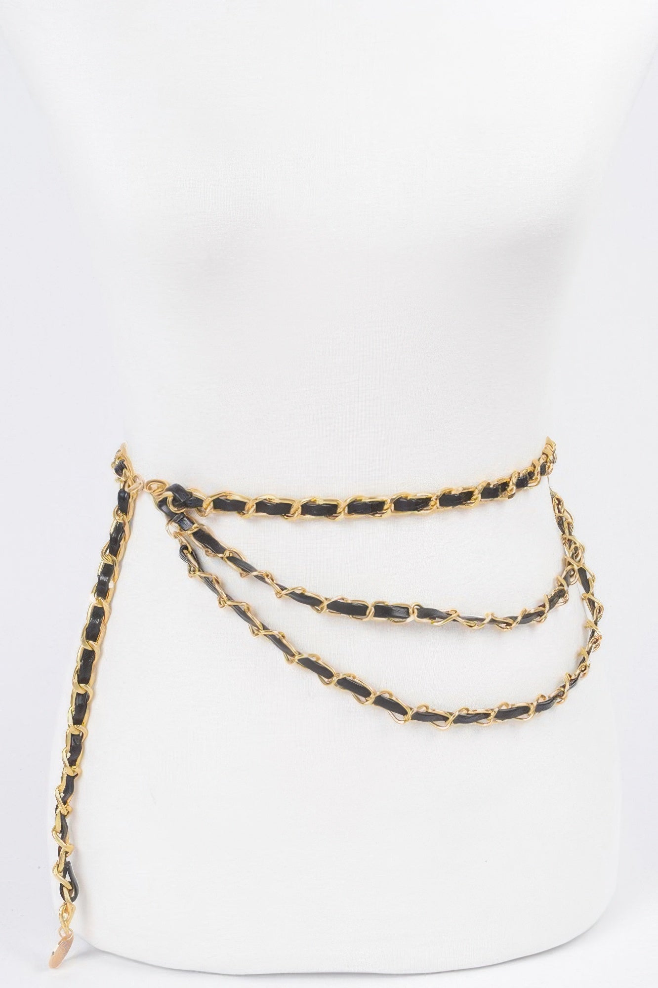 Metal Pu Plus Size Chain Belt - DressAffection