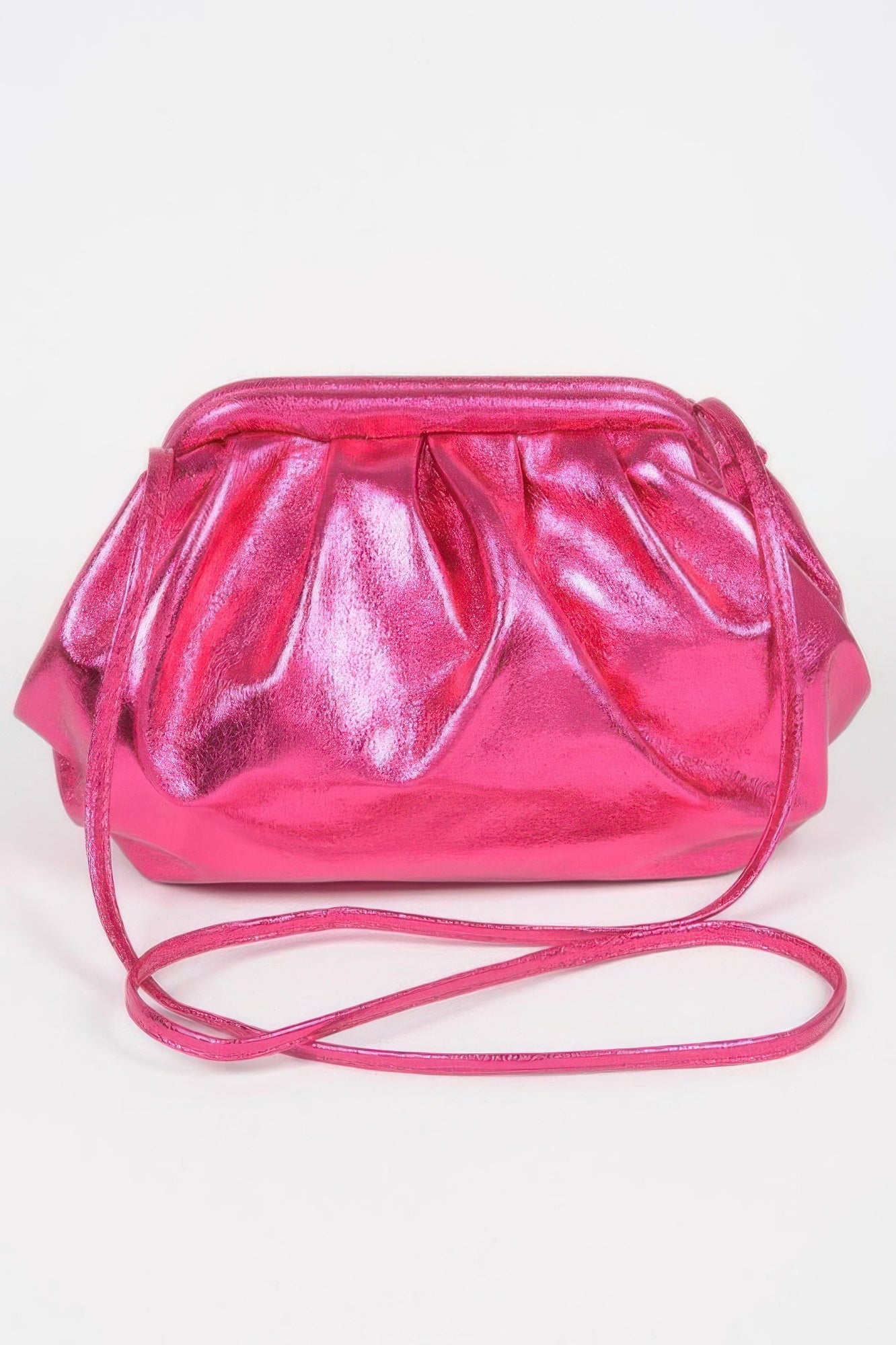 Metallic Pu Crossbody Bag - DressAffection