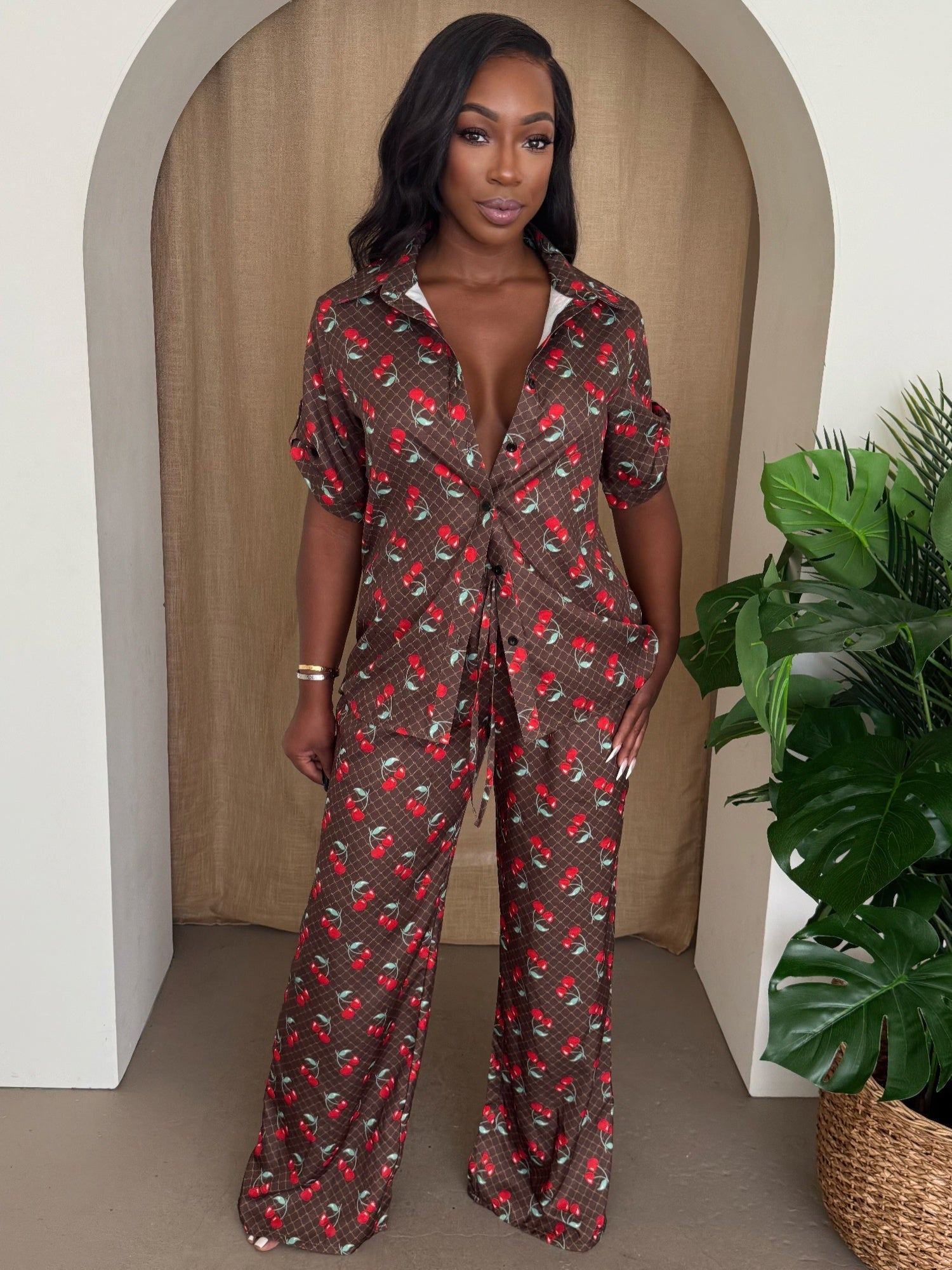 Midnight Cherry Set - DressAffection