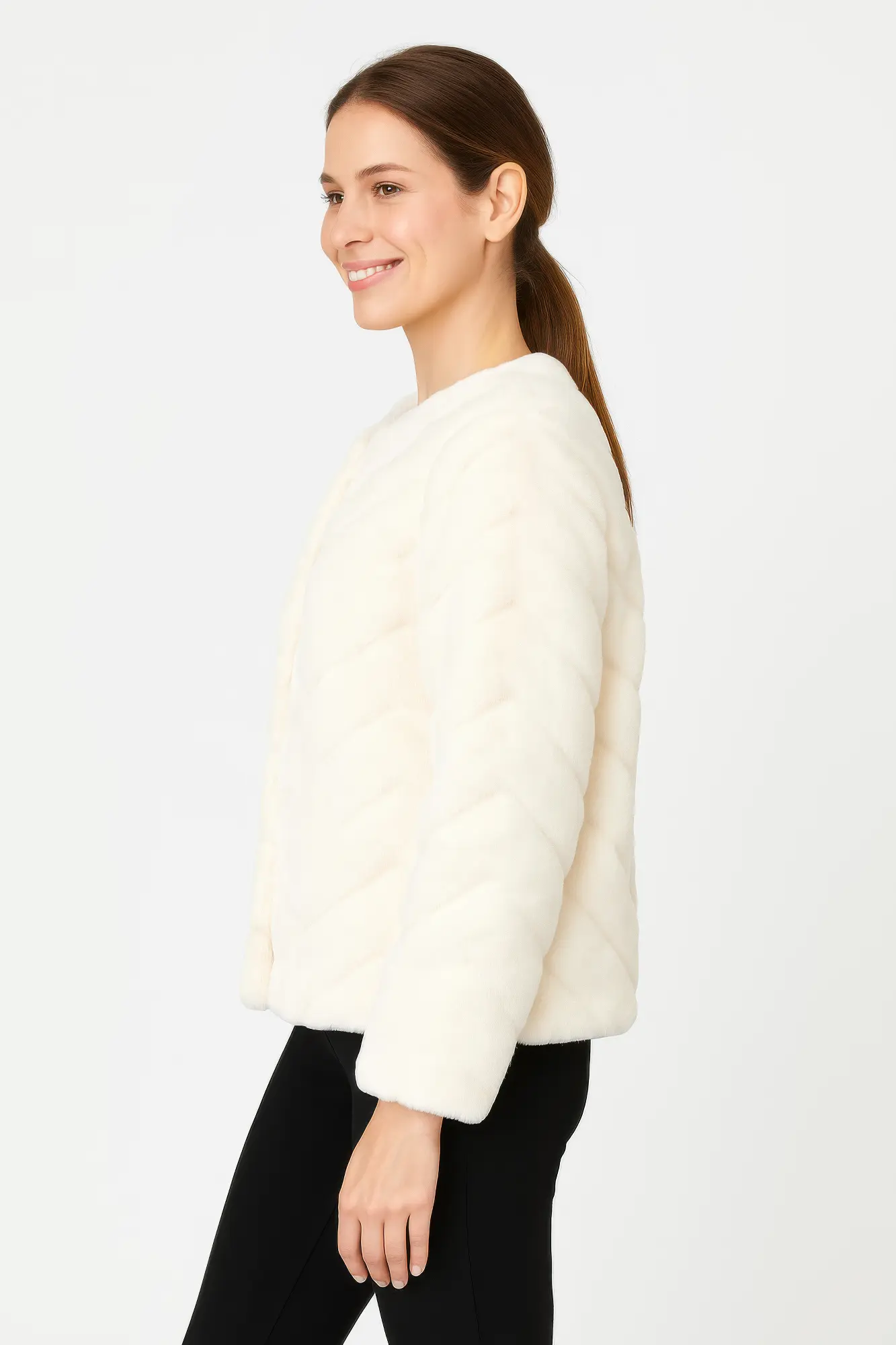 Midnight Luxe Faux Fur Jacket - DressAffection
