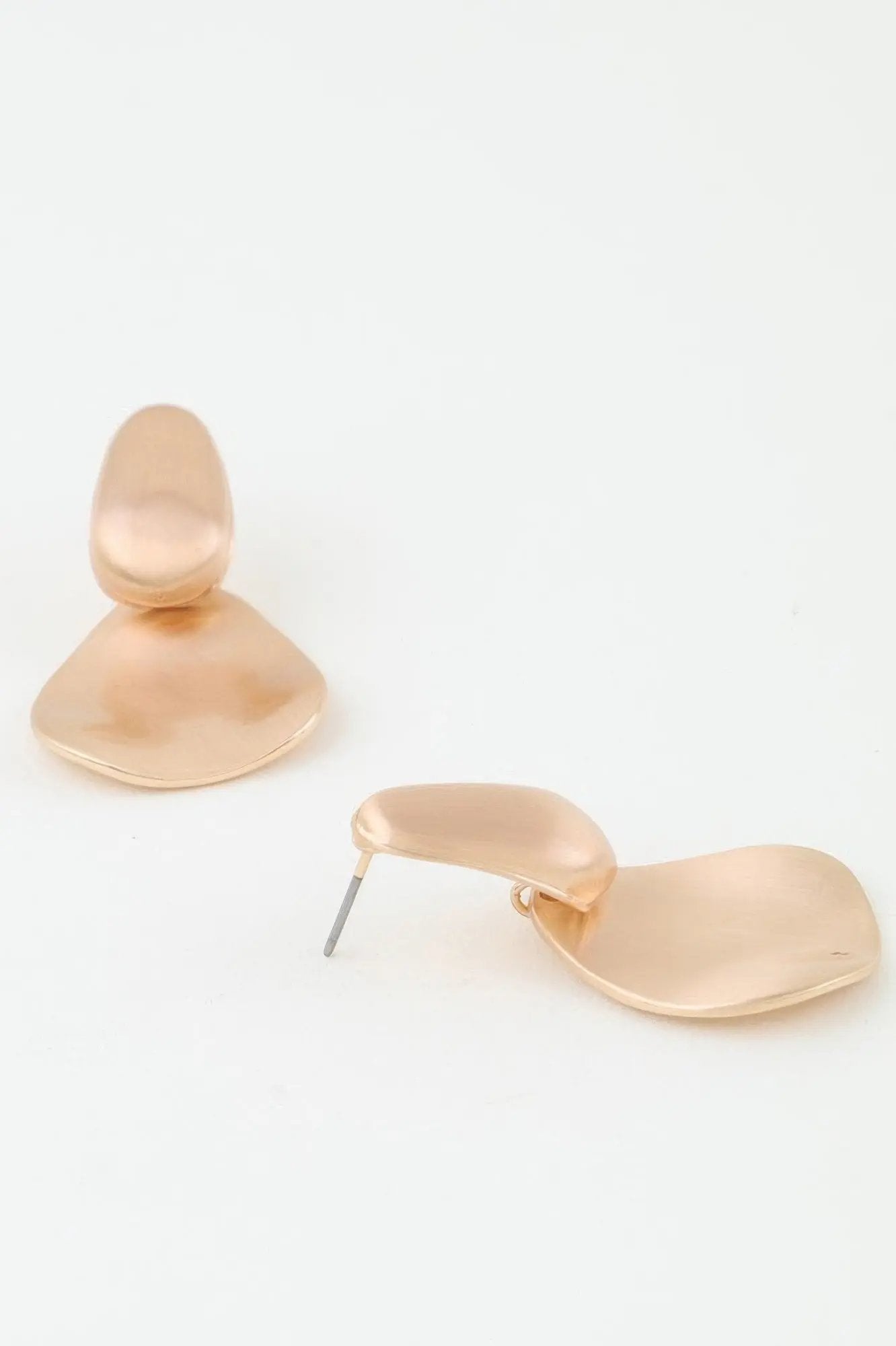 Minimal Matte Drop Earrings - DressAffection