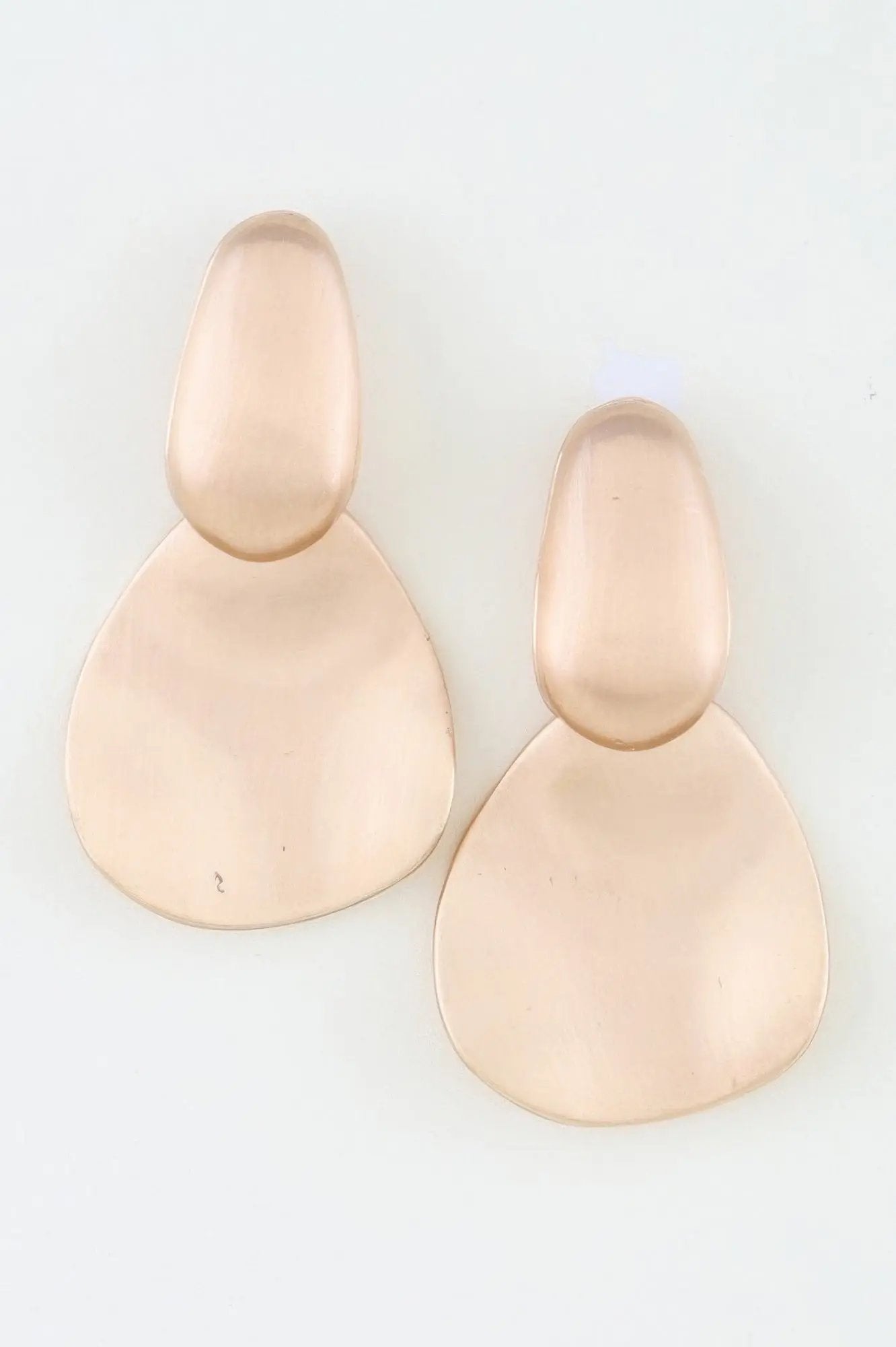 Minimal Matte Drop Earrings - DressAffection
