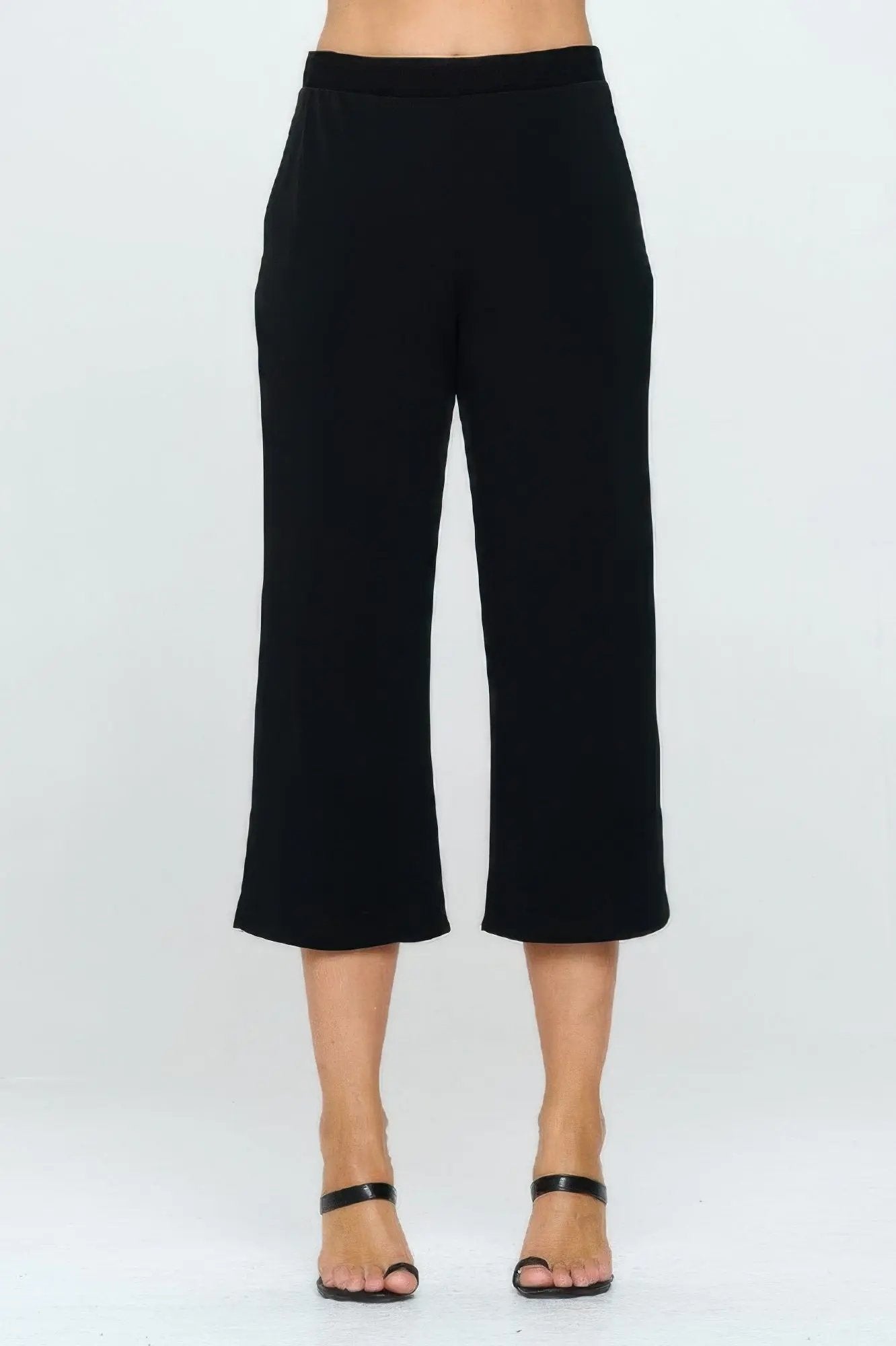 Moss Crepe Wide Leg Angle Pants - DressAffection