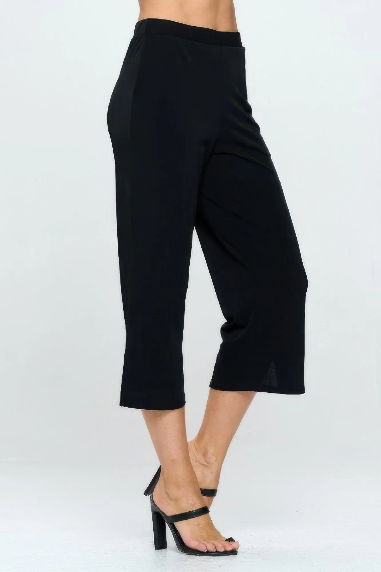 Moss Crepe Wide Leg Angle Pants - DressAffection