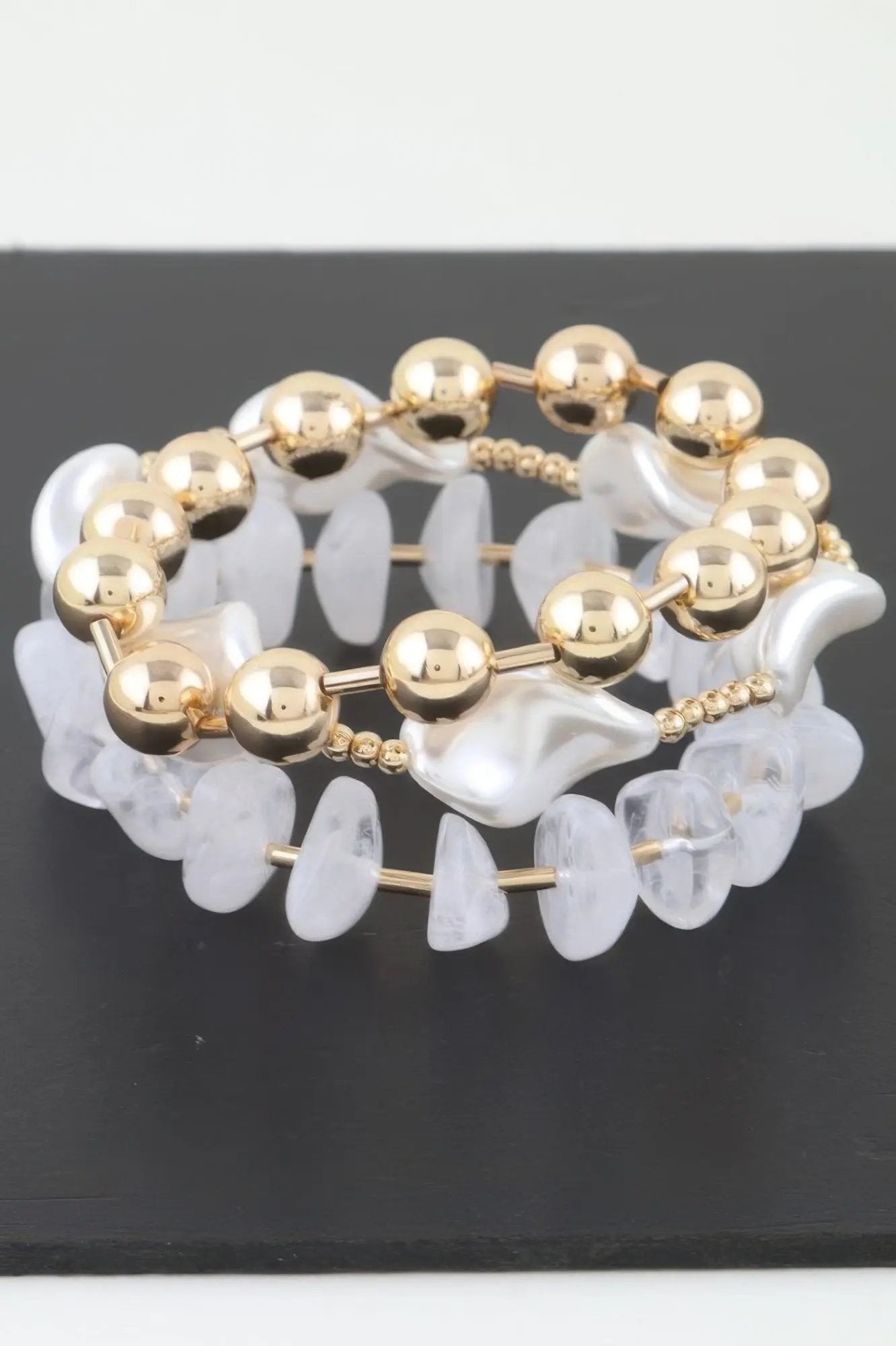 Multi Abstract Beaded Bracelet - DressAffection