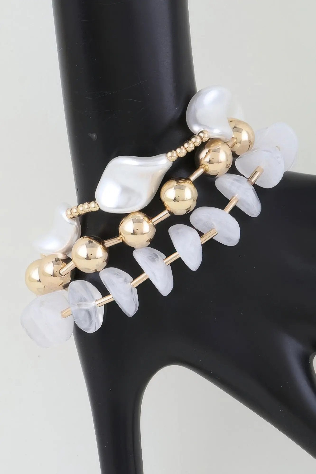 Multi Abstract Beaded Bracelet - DressAffection