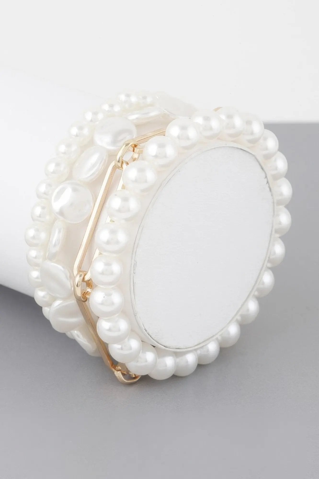 Multi Faux Pearls Bracelet - DressAffection