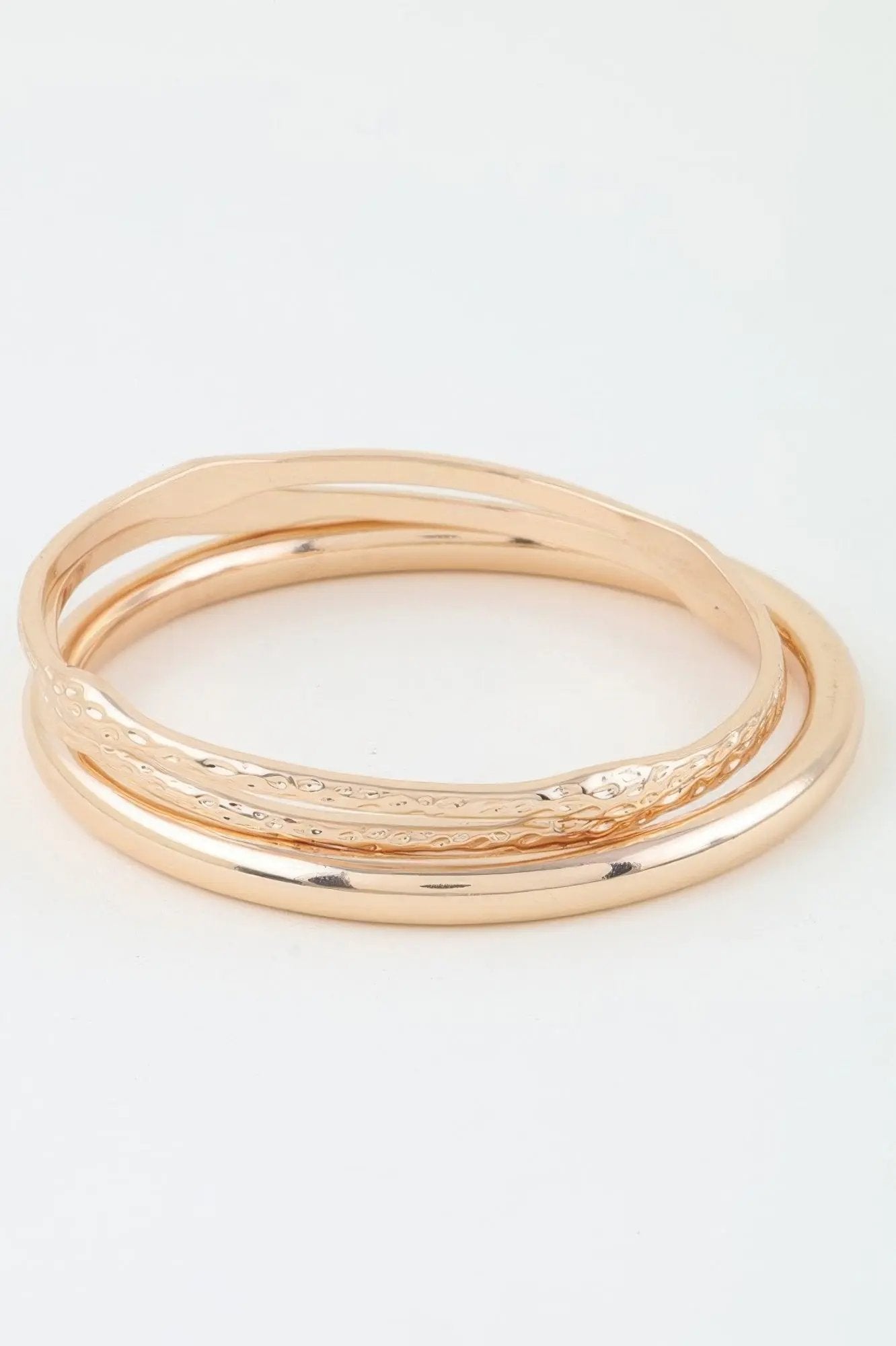 Multi Hammered Cuff Bracelet - DressAffection