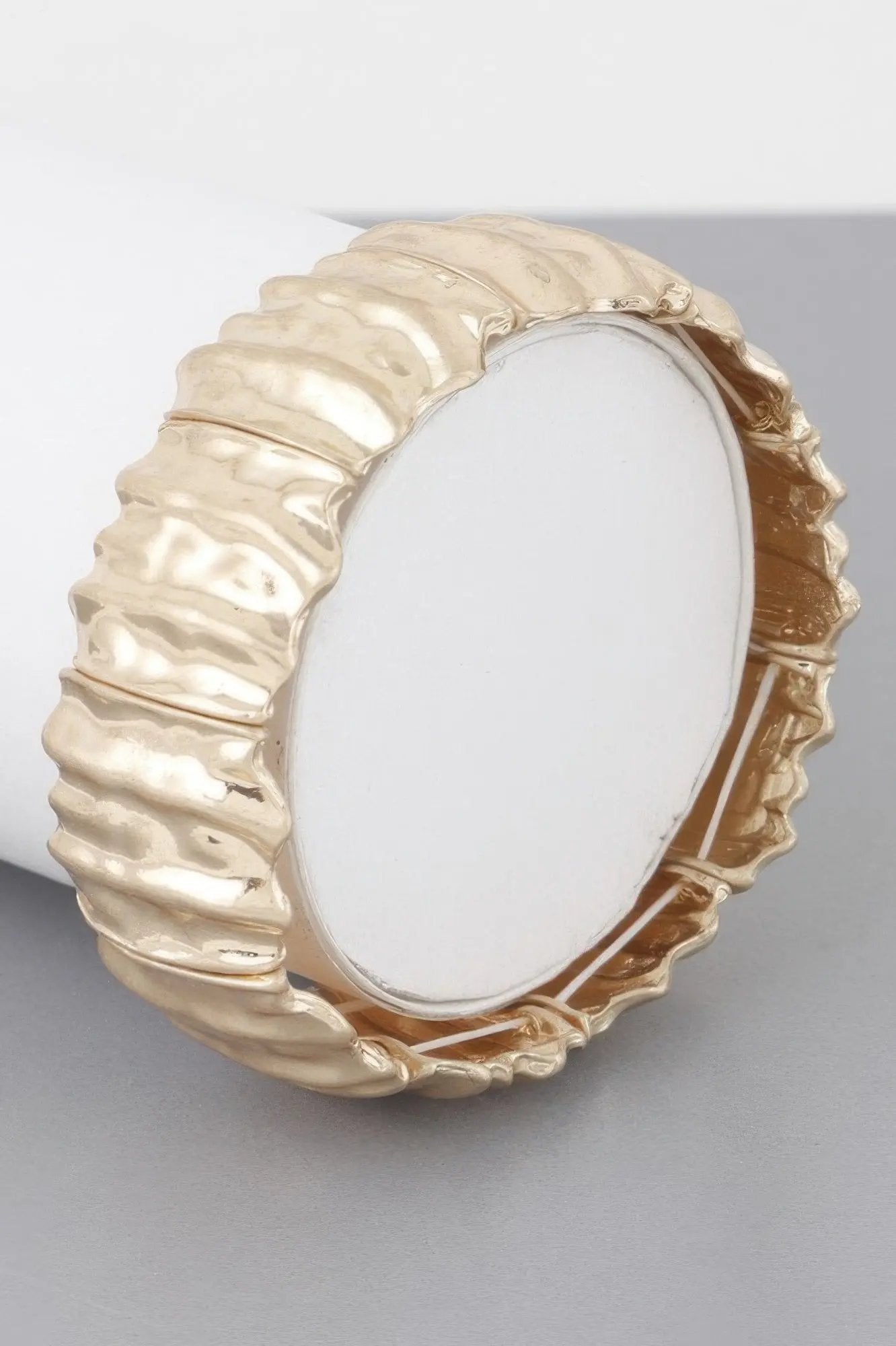 Multi Hammered Metal Bracelet - DressAffection