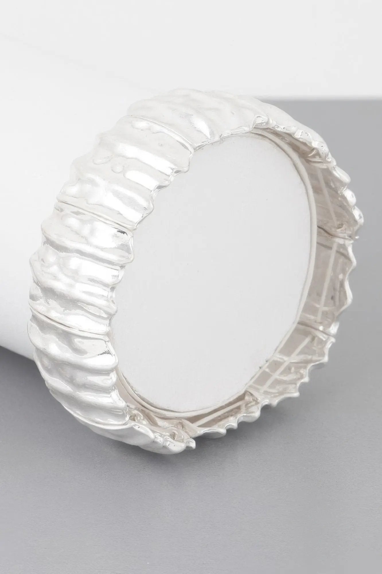 Multi Hammered Metal Bracelet - DressAffection