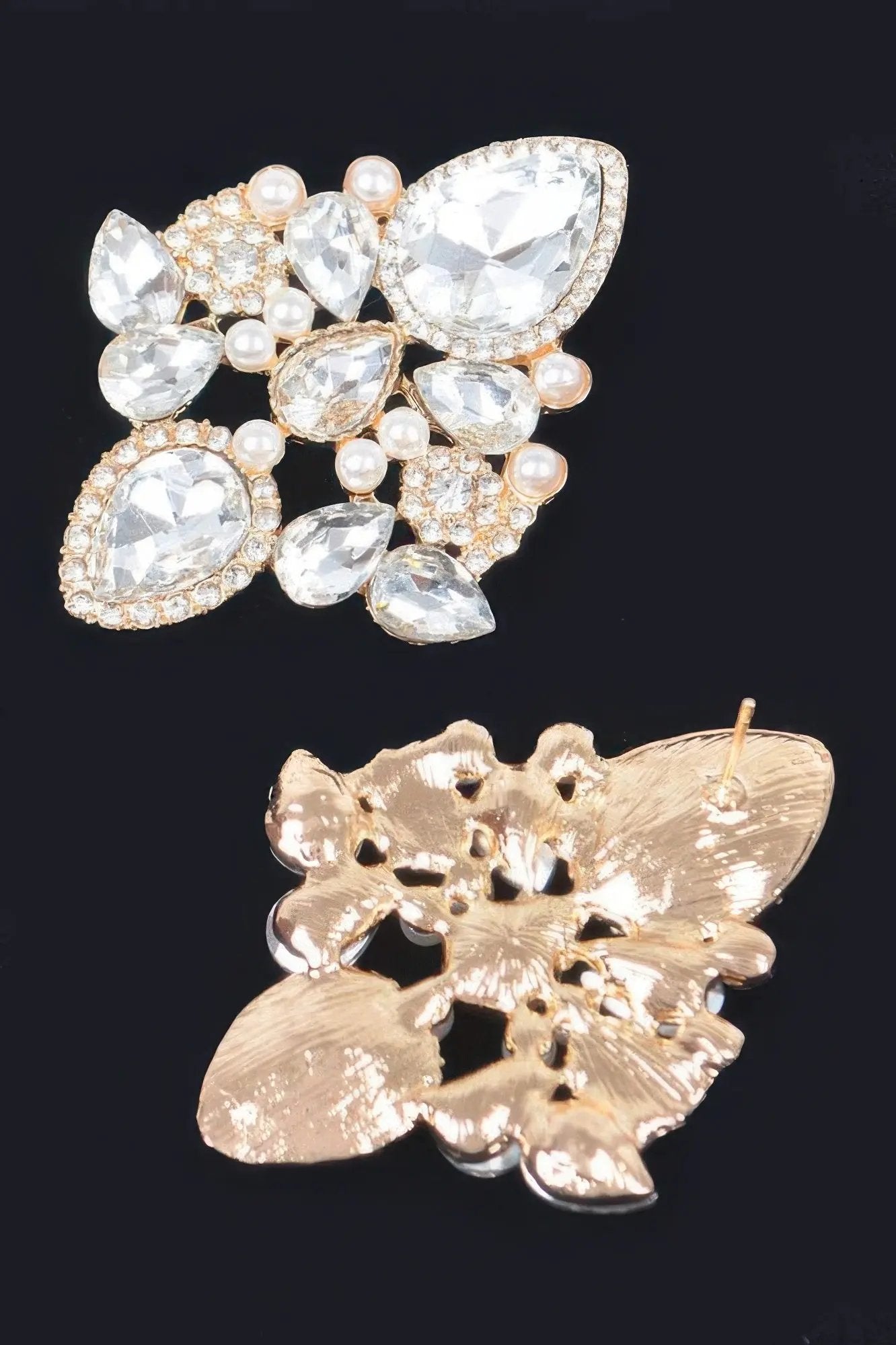 Multi Rhinestone Earring - DressAffection