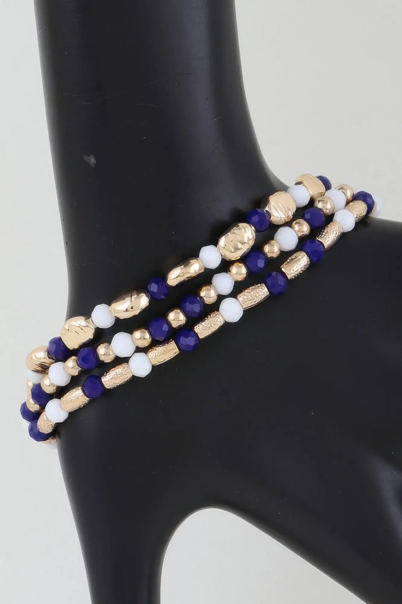 Multi Tone Stone Beaded Bracelet - DressAffection