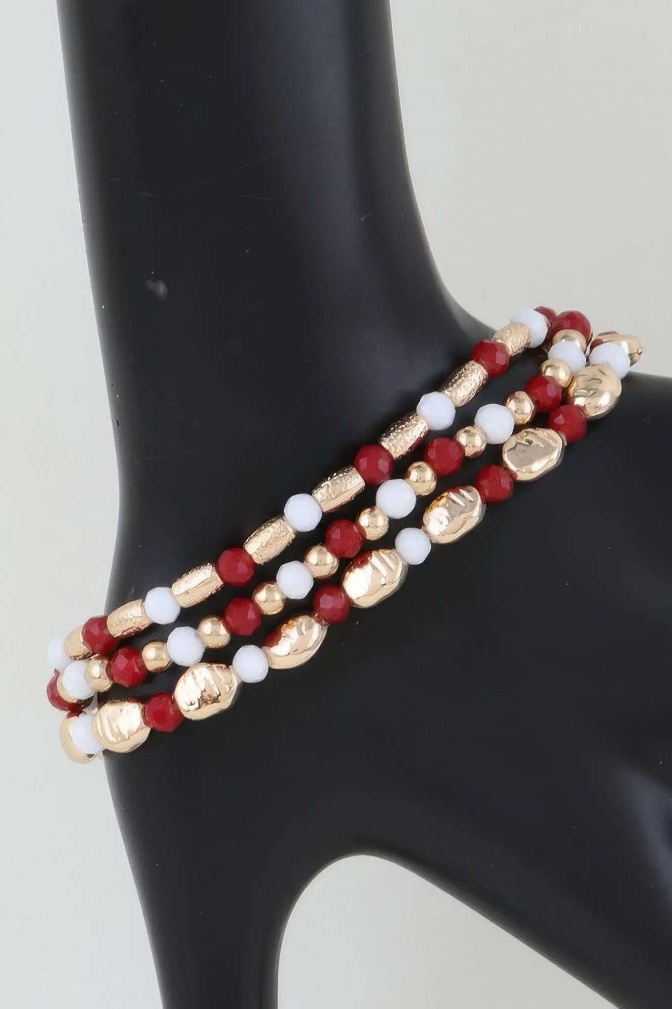 Multi Tone Stone Beaded Bracelet - DressAffection