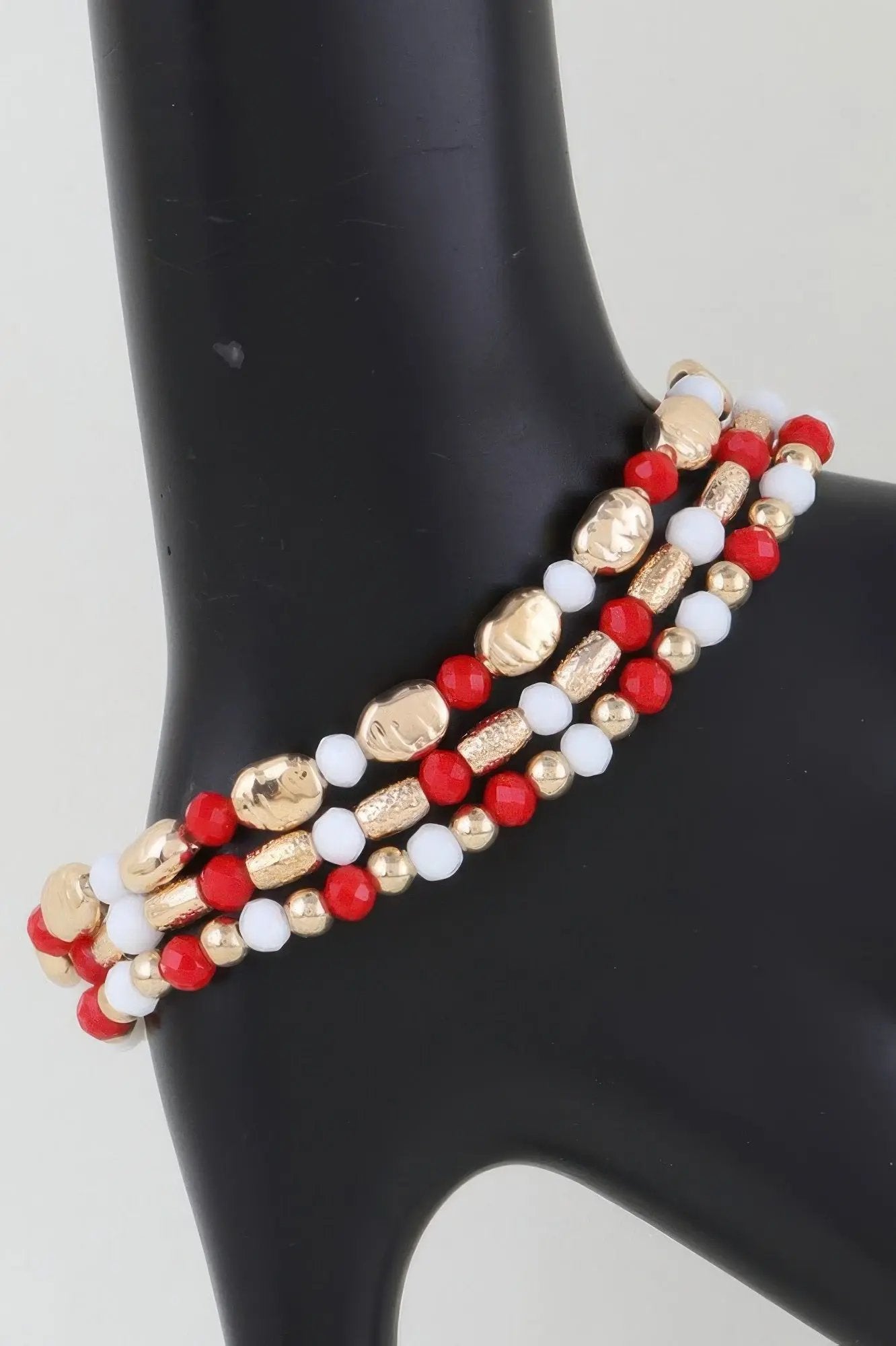Multi Tone Stone Beaded Bracelet - DressAffection