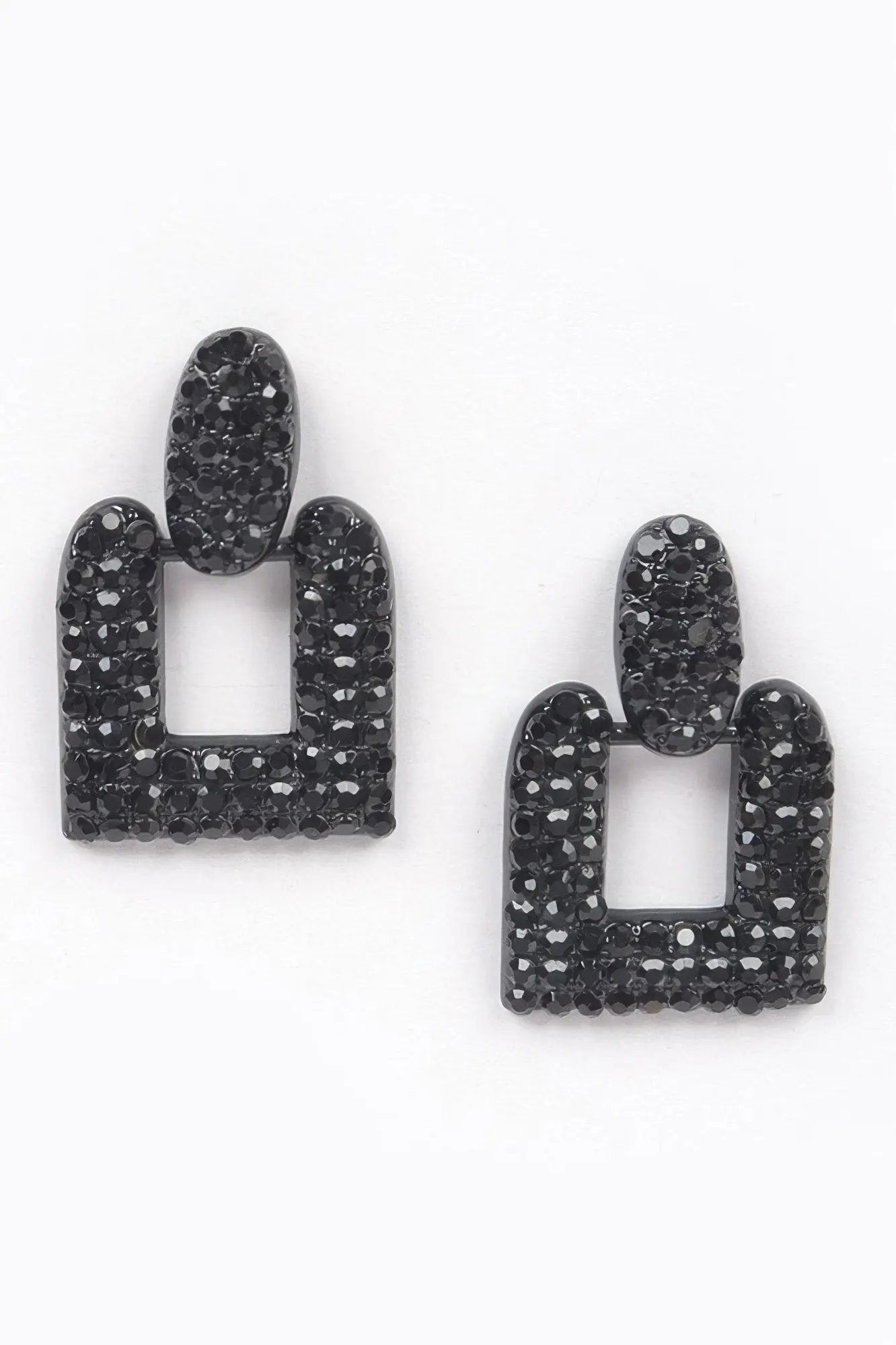 Open Cut Rhinestone Earring - DressAffection