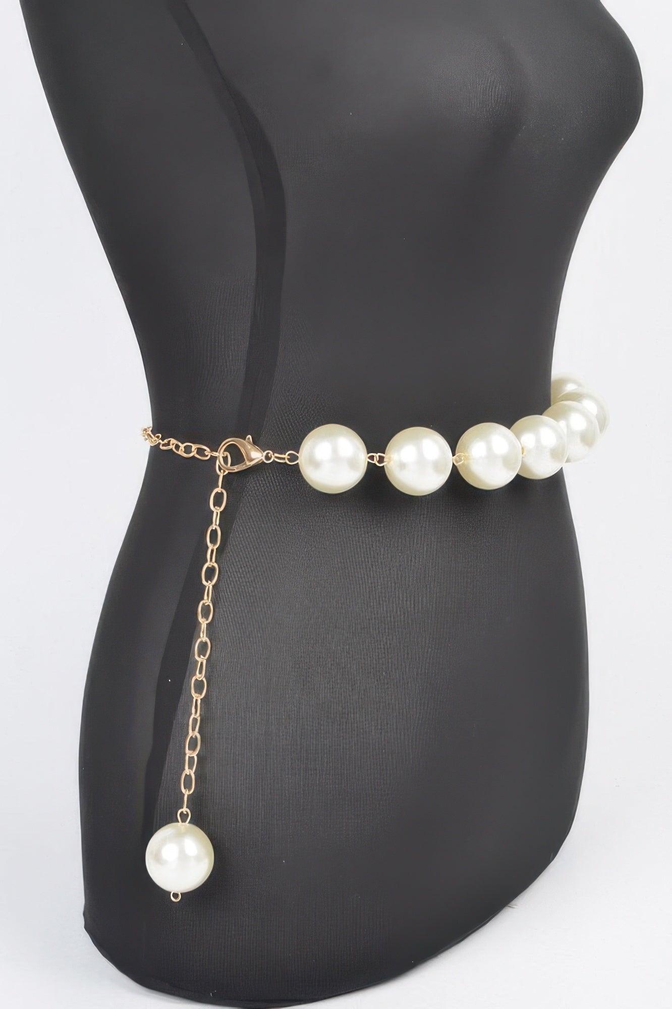 Oversized Pearl Chain Belt - DressAffection