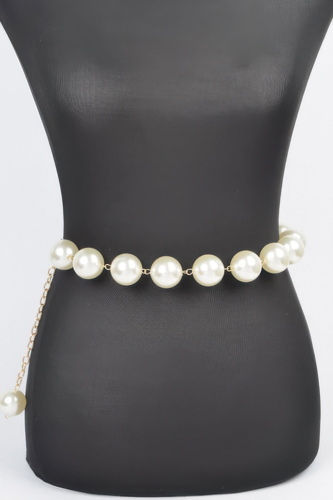 Oversized Pearl Chain Belt - DressAffection