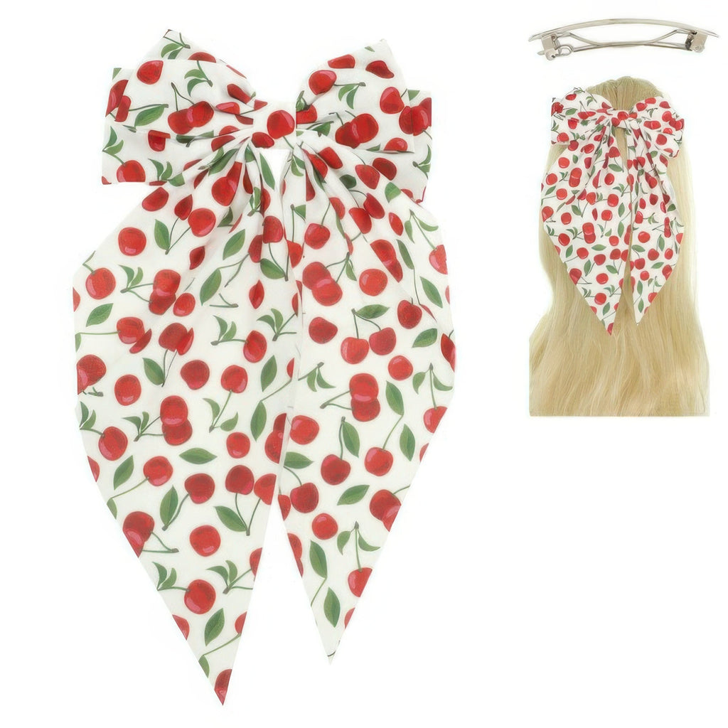 Playful Cherry Design Barrette Hair Clip - DressAffection