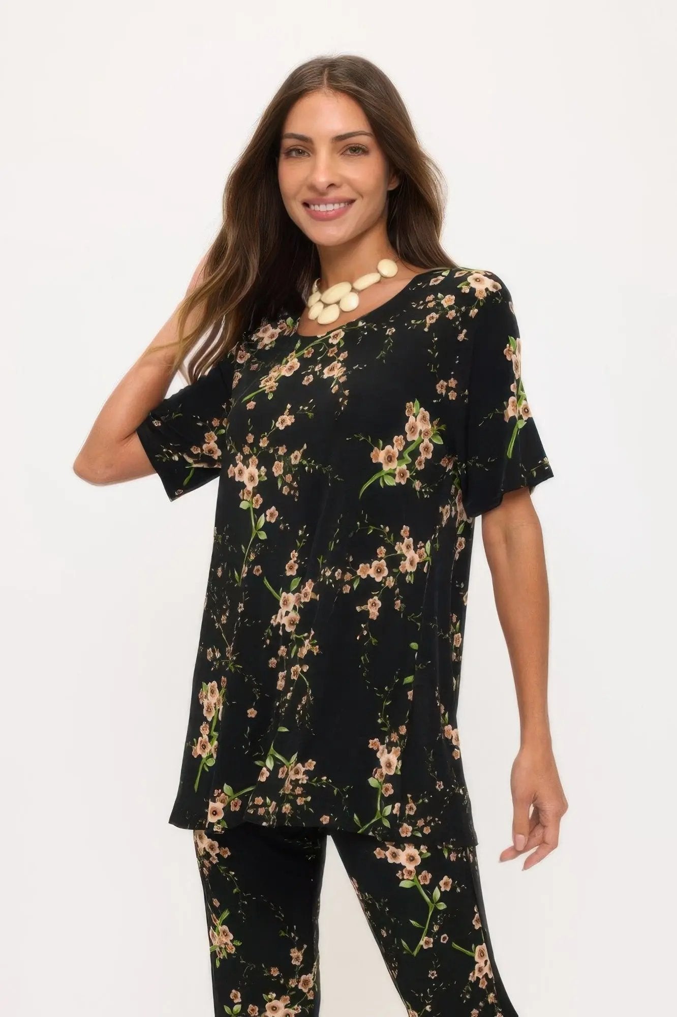 Plus Size Bns Capri Pants Set - DressAffection