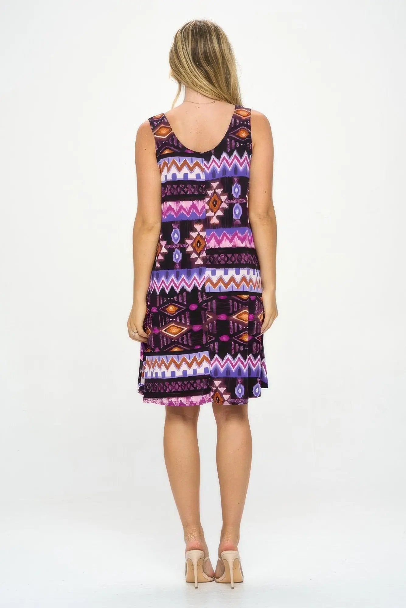 Plus Size Bns Print Missy Tank Dress - DressAffection