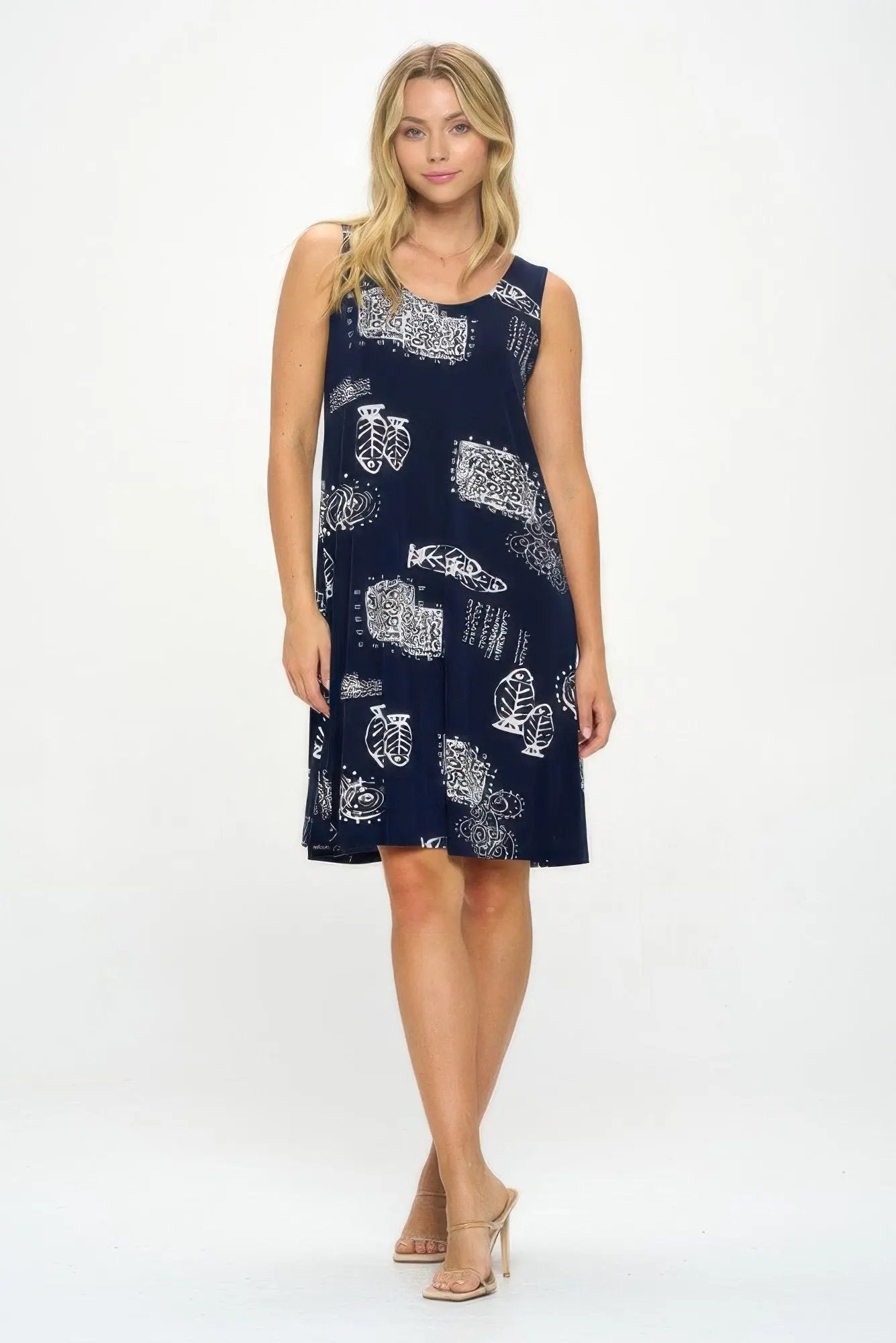 Plus Size Bns Print Missy Tank Dress - DressAffection