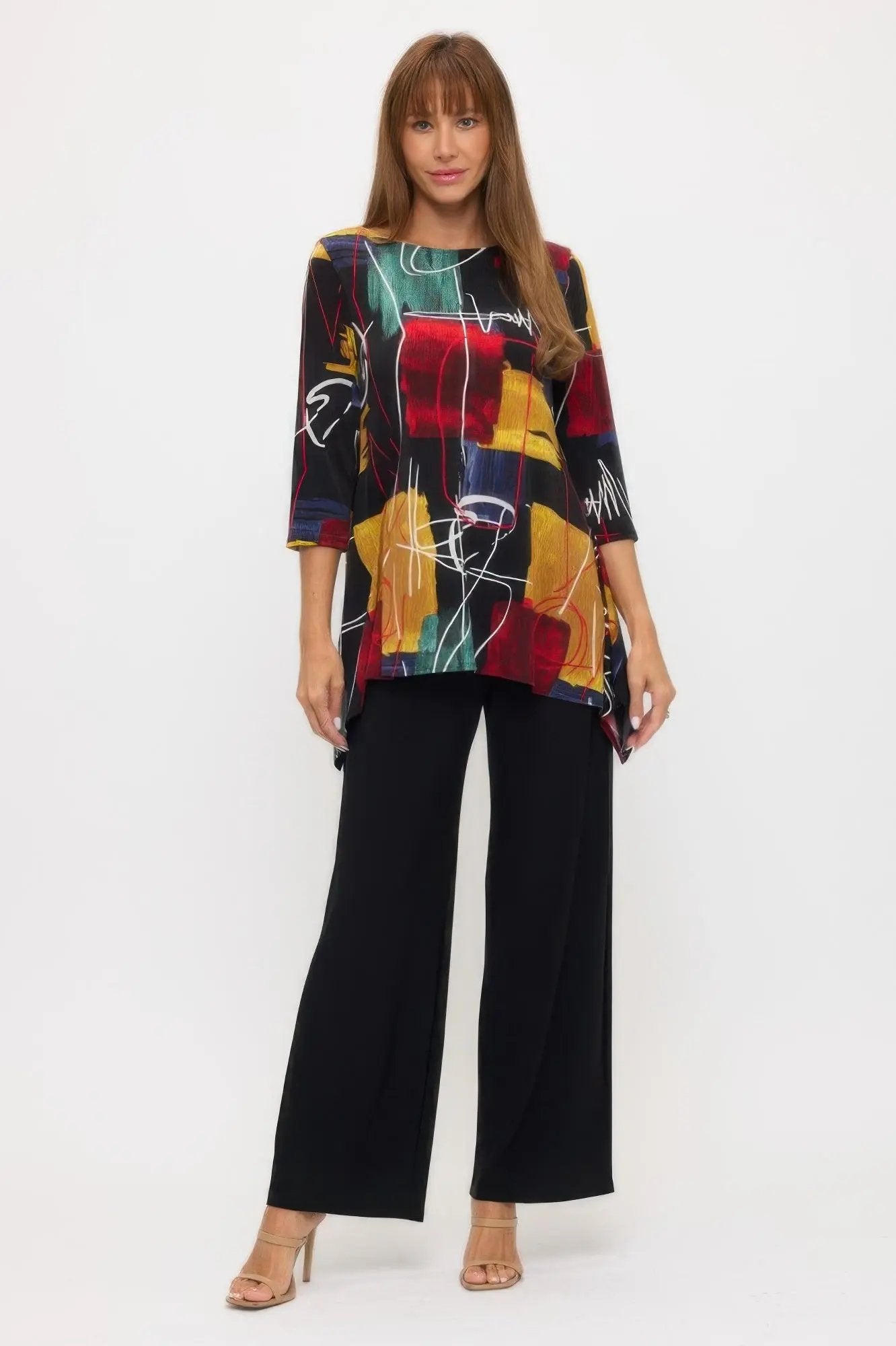 Plus Size Boat Neckline Tunic - DressAffection