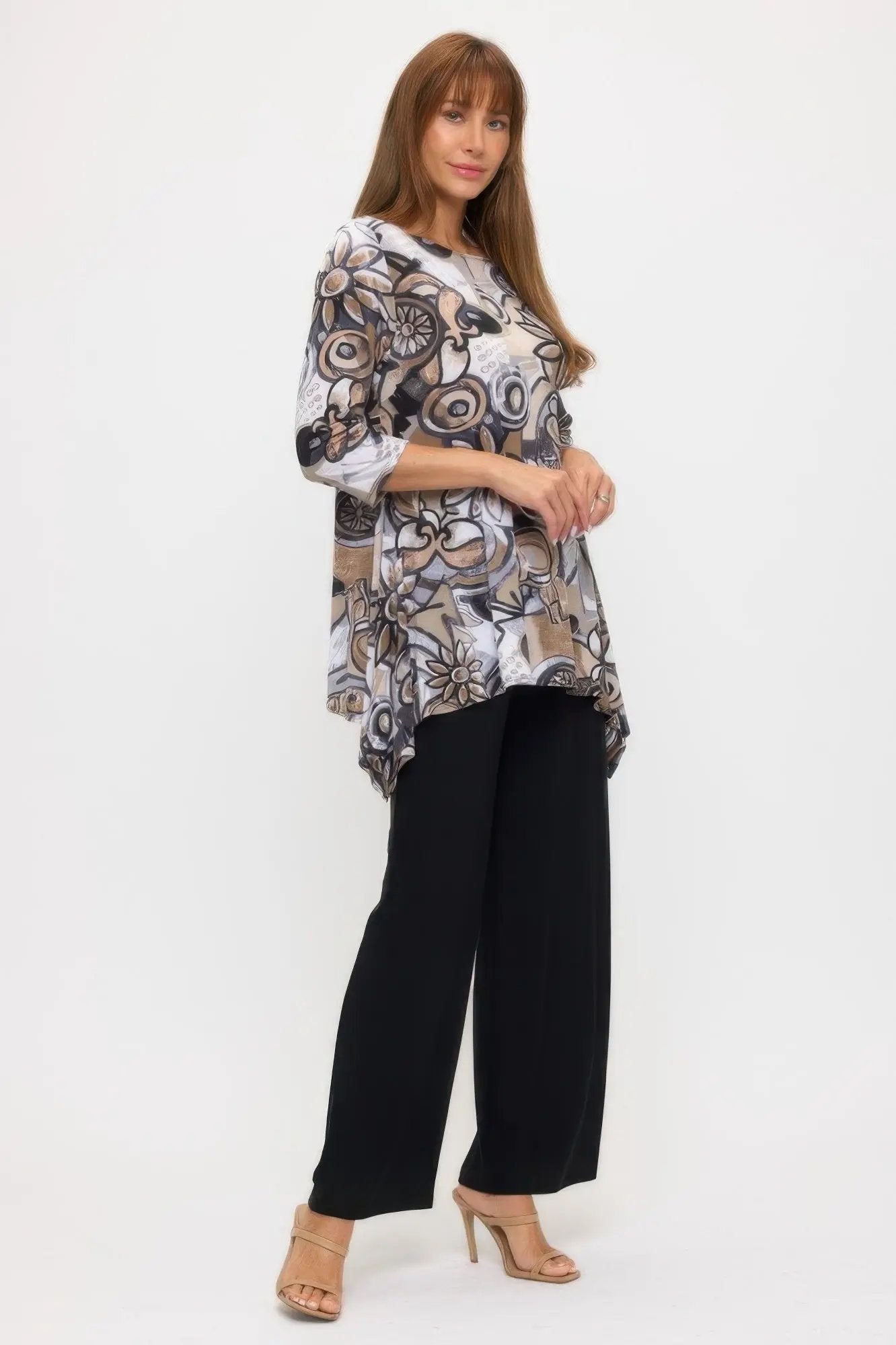 Plus Size Boat Neckline Tunic - DressAffection