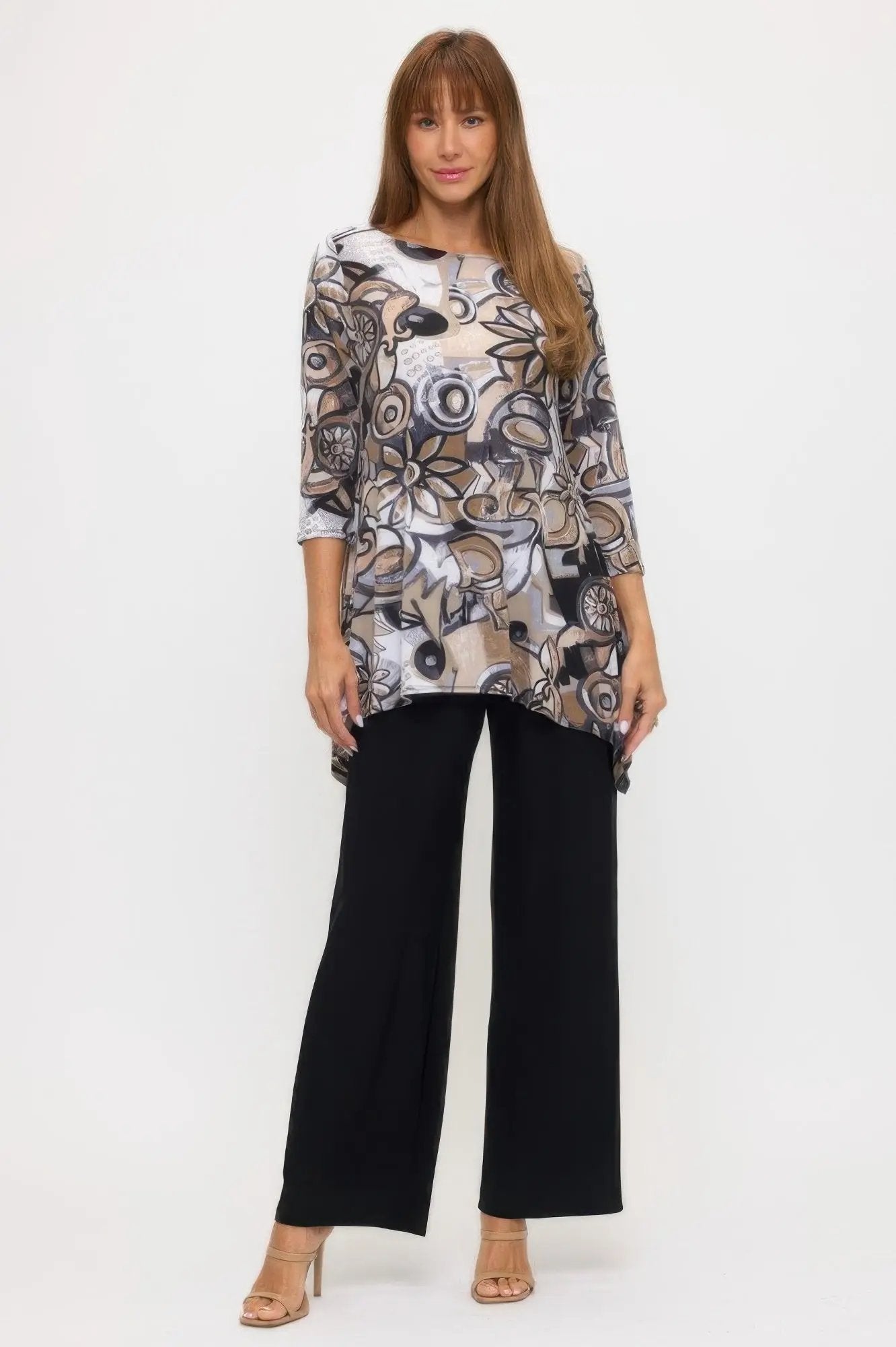 Plus Size Boat Neckline Tunic - DressAffection