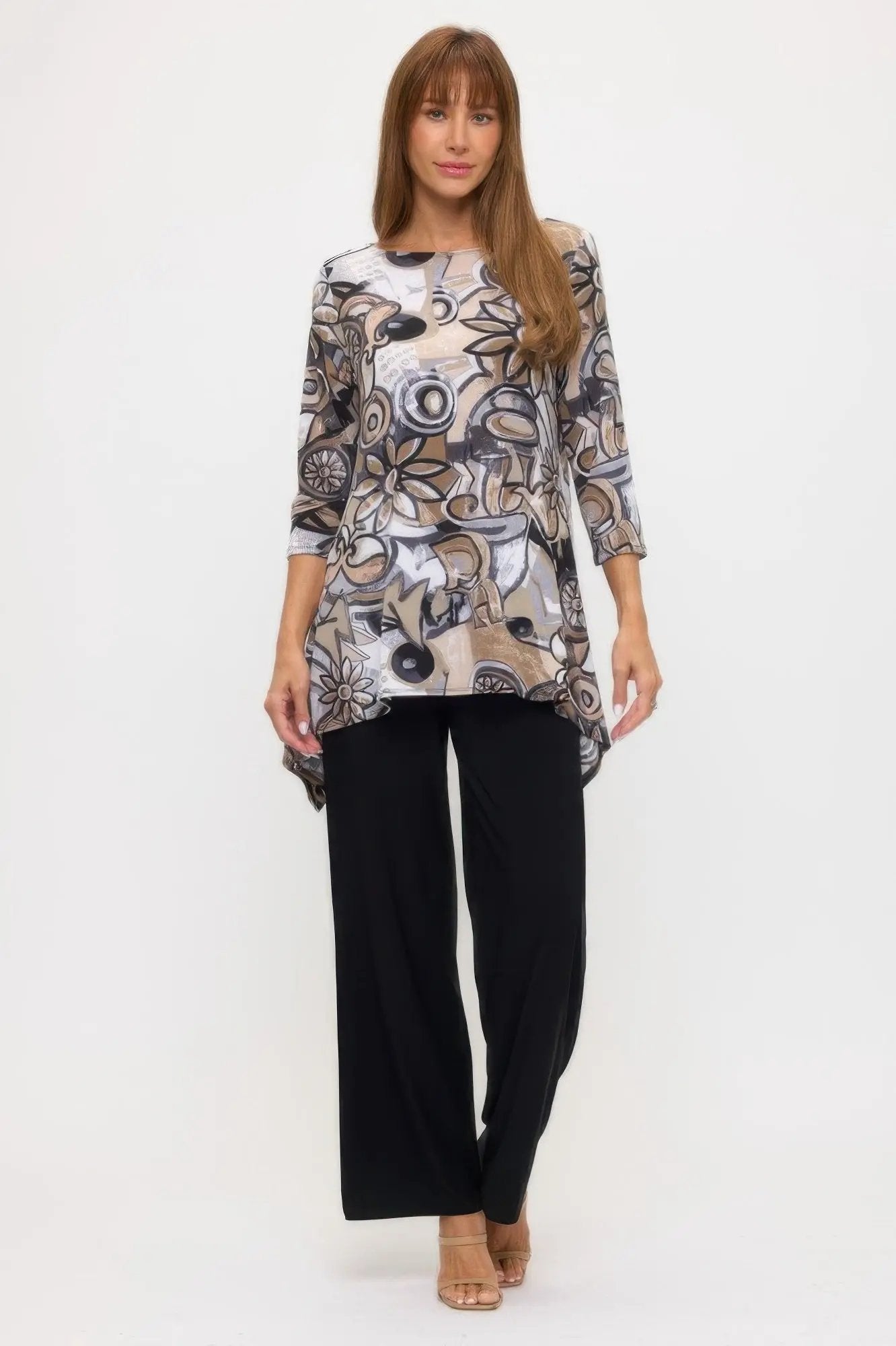 Plus Size Boat Neckline Tunic - DressAffection