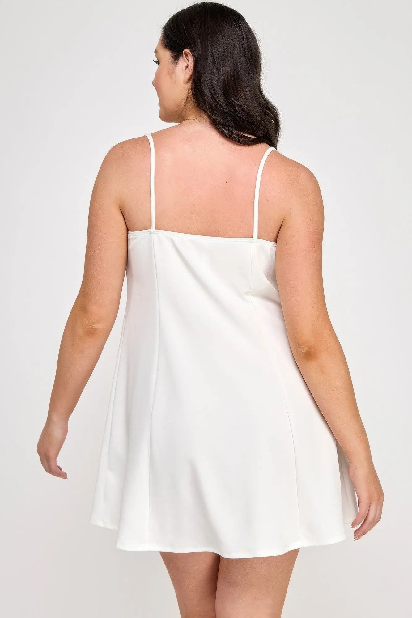 Plus Size Fit & Flare Scuba Crepe Dress - DressAffection