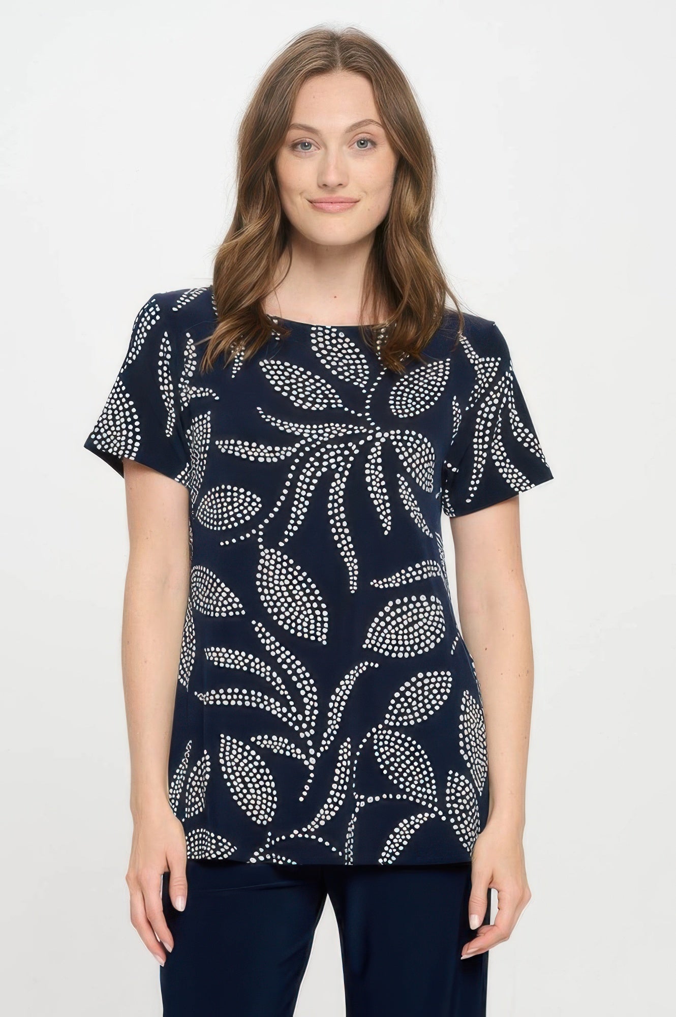 Plus Size Hit Boat Nk Short Sl Top - DressAffection