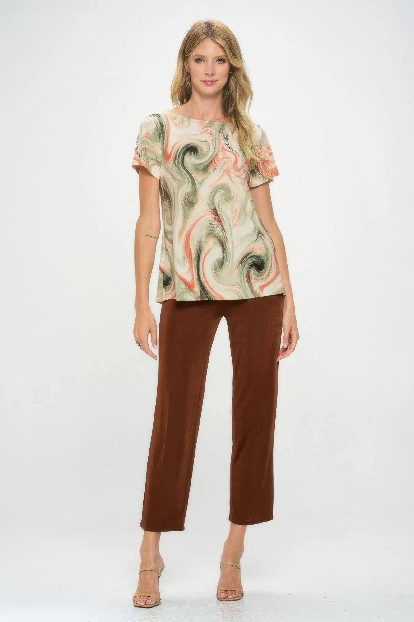 Plus Size Hit Boat Nk Short Sl Top - DressAffection