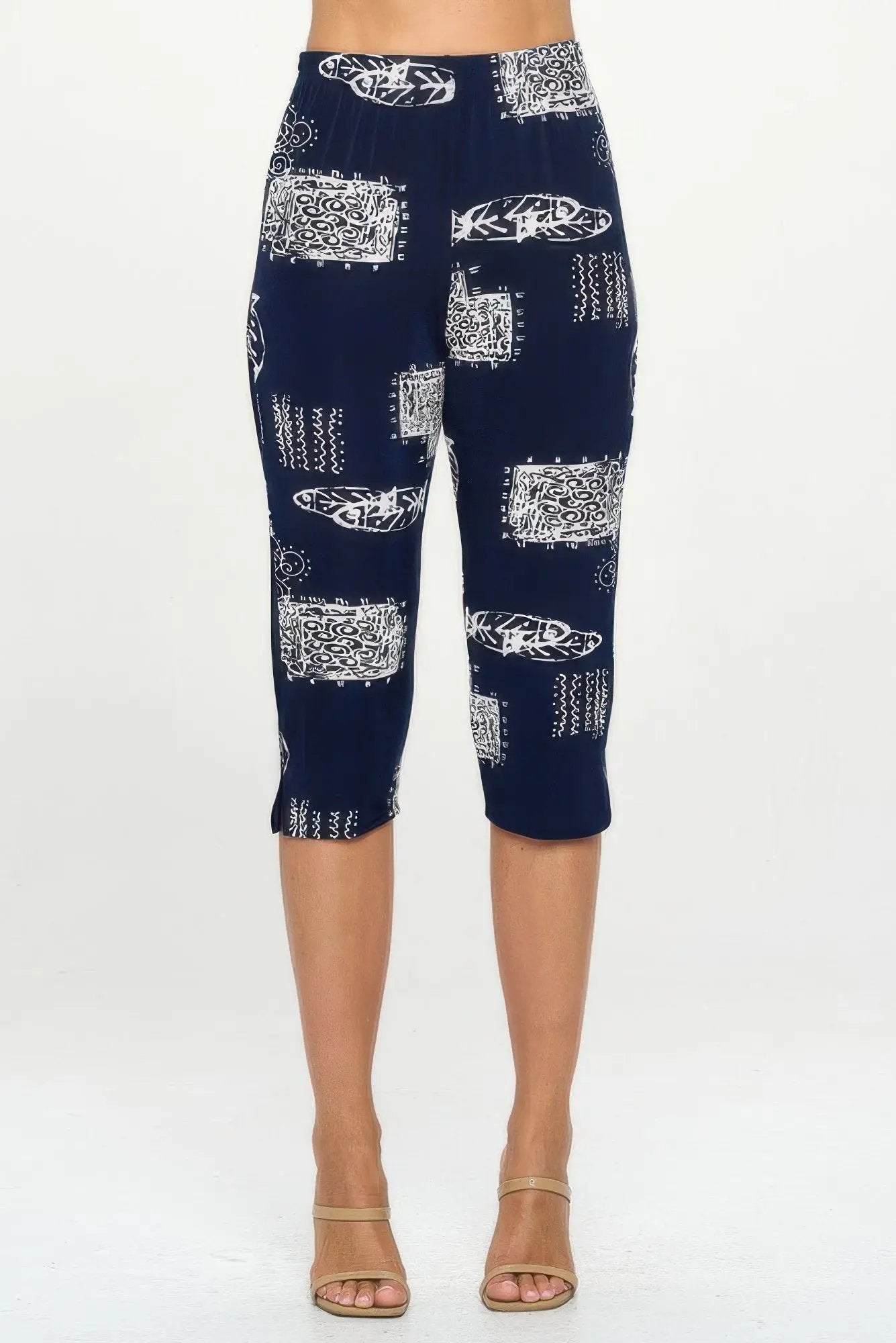 Plus Size Matching Capri Pant Set In Plus Size - DressAffection