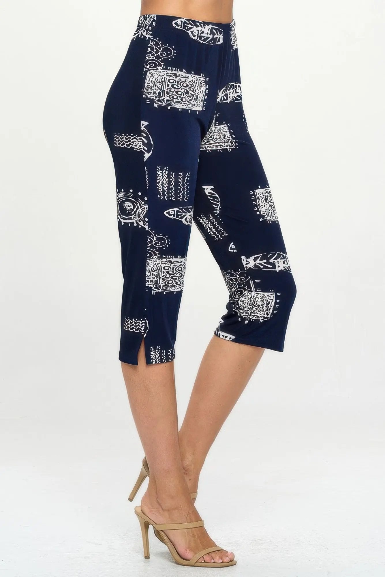 Plus Size Matching Capri Pant Set In Plus Size - DressAffection