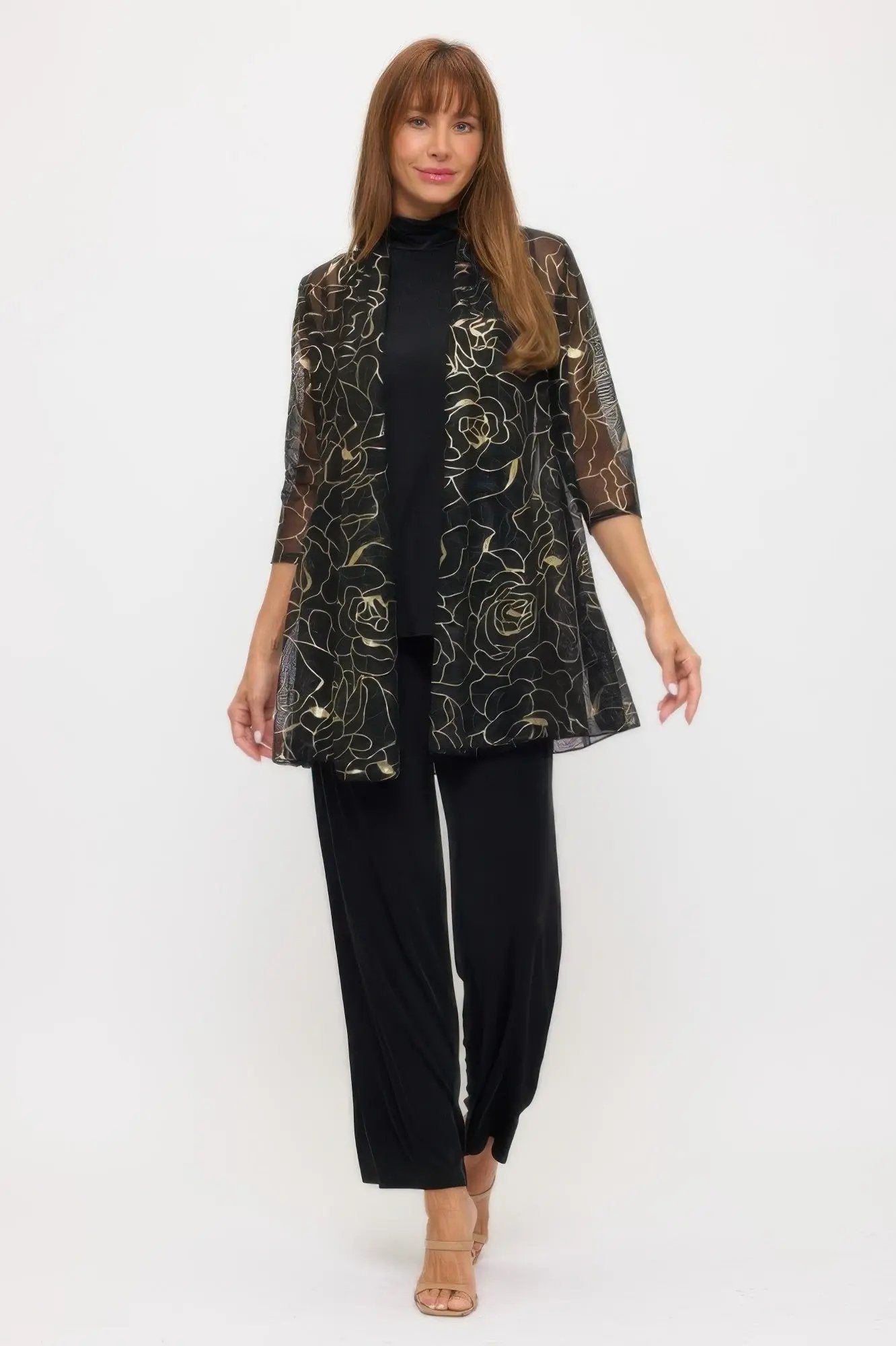 Plus Size Mesh Foil Princess Jacket - DressAffection