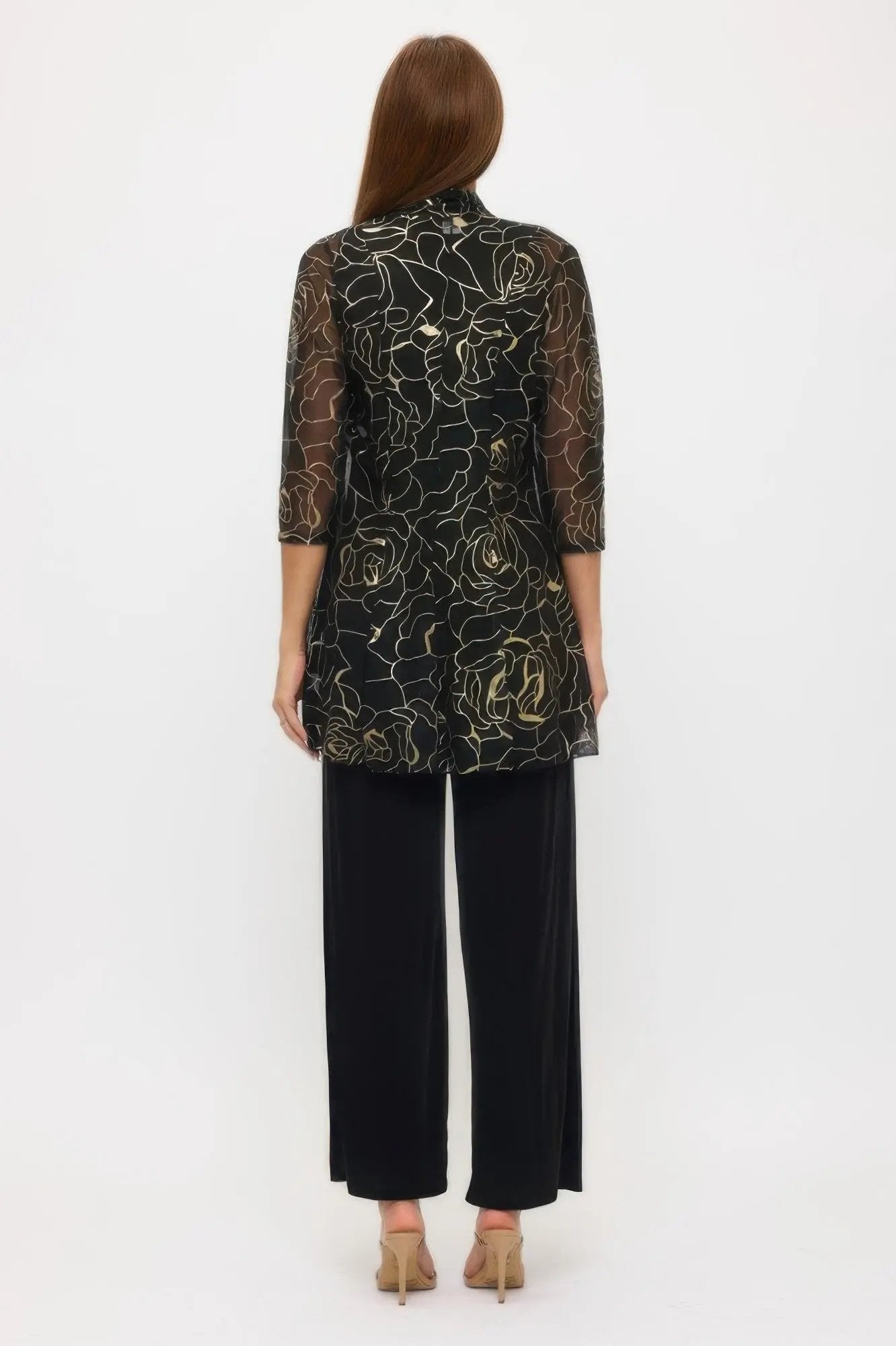 Plus Size Mesh Foil Princess Jacket - DressAffection