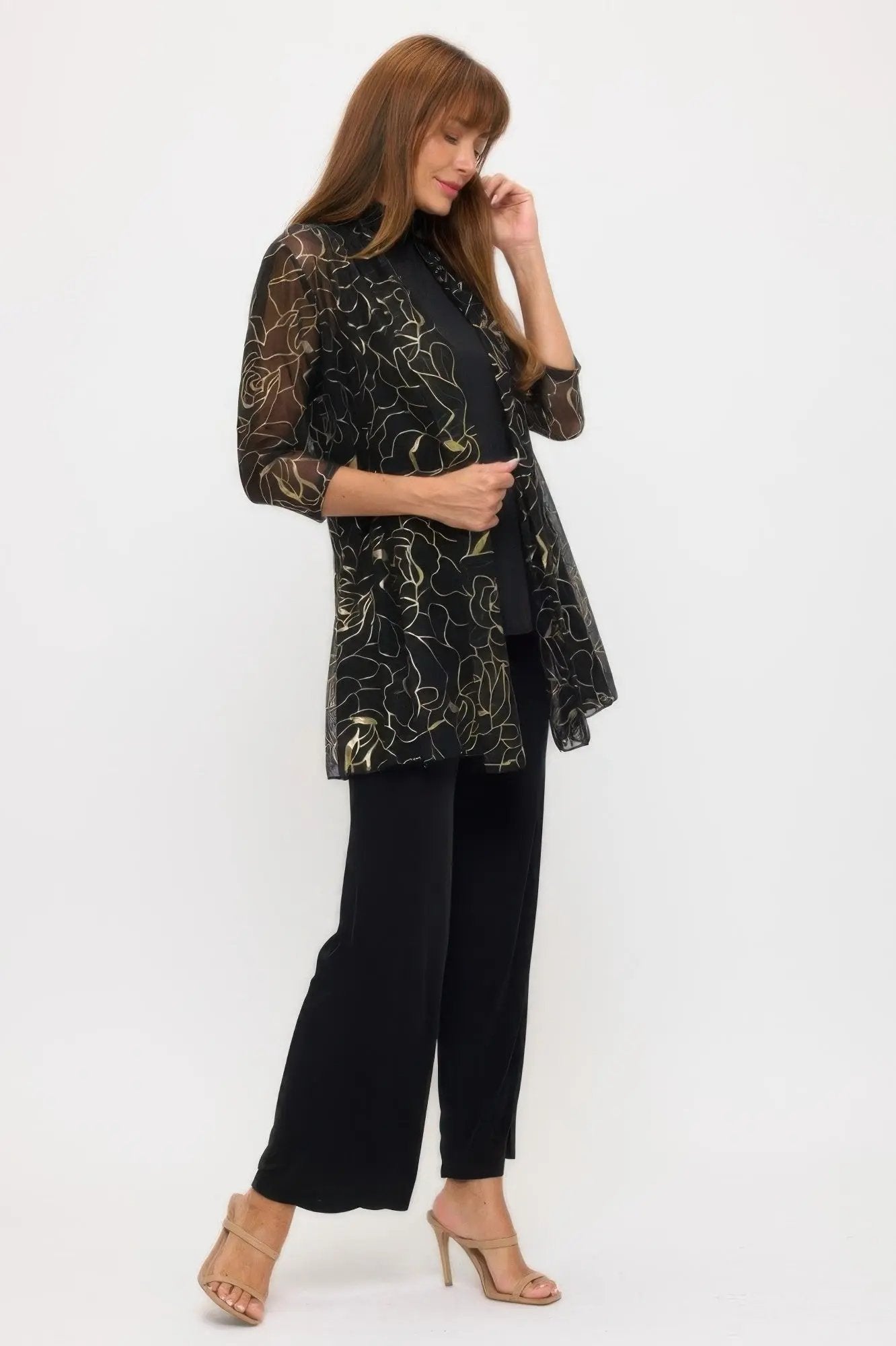 Plus Size Mesh Foil Princess Jacket - DressAffection