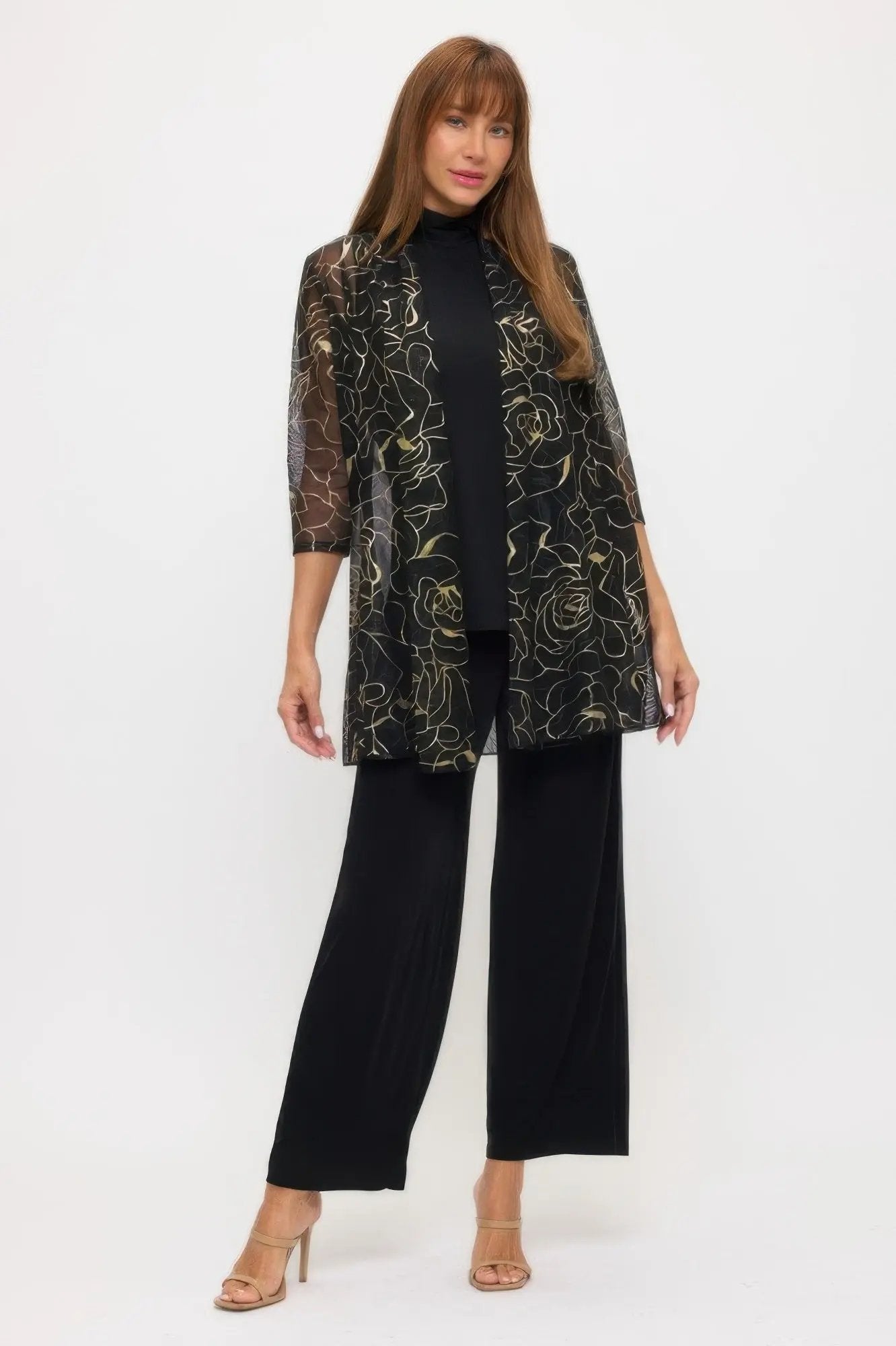 Plus Size Mesh Foil Princess Jacket - DressAffection