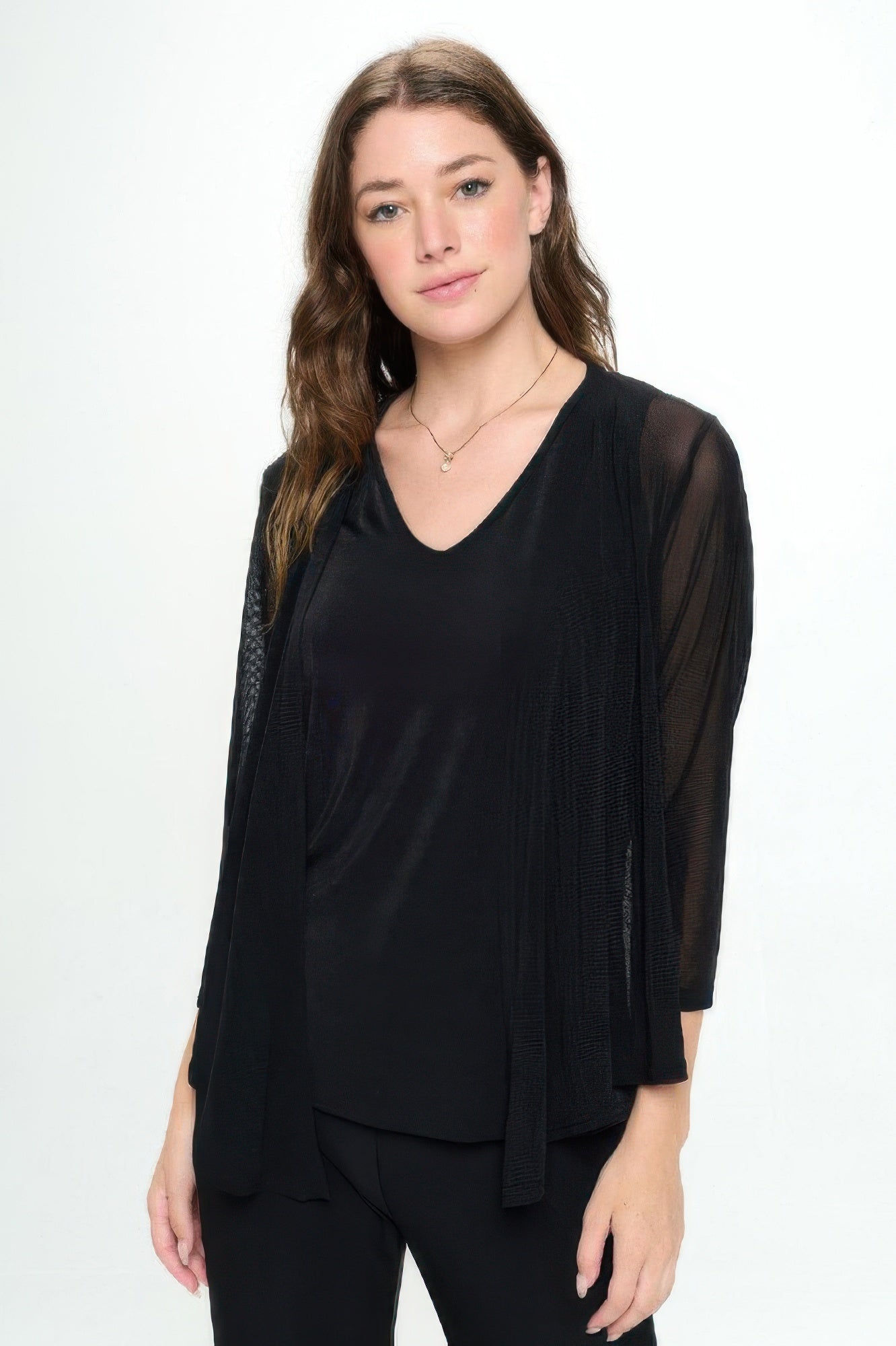 Plus Size Mesh Romance Wrap Bolero - DressAffection