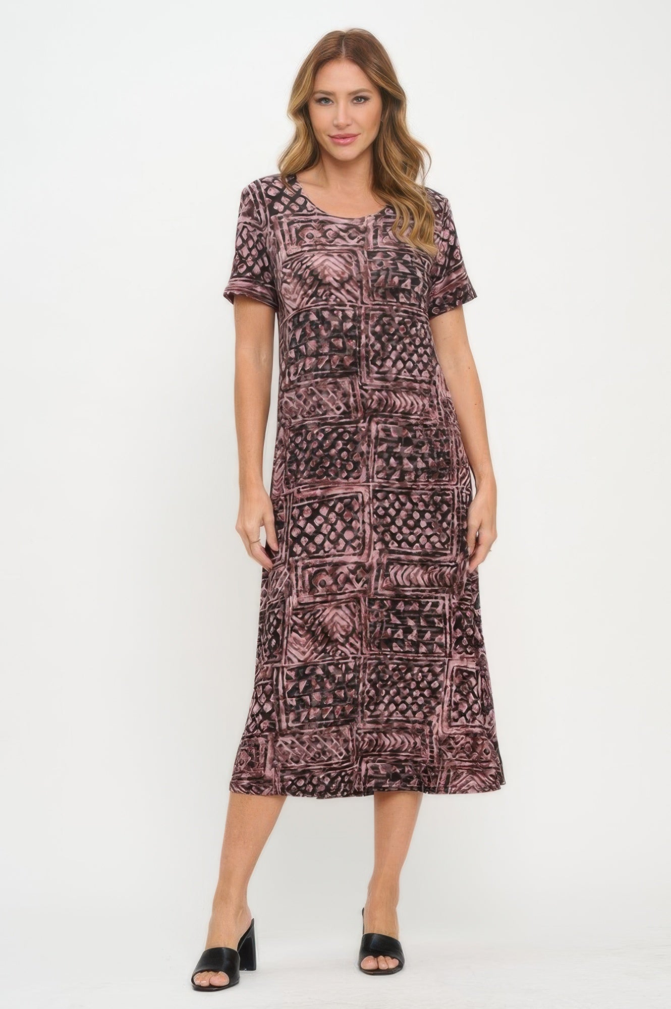 Plus Size Print Bns Long Dress - DressAffection